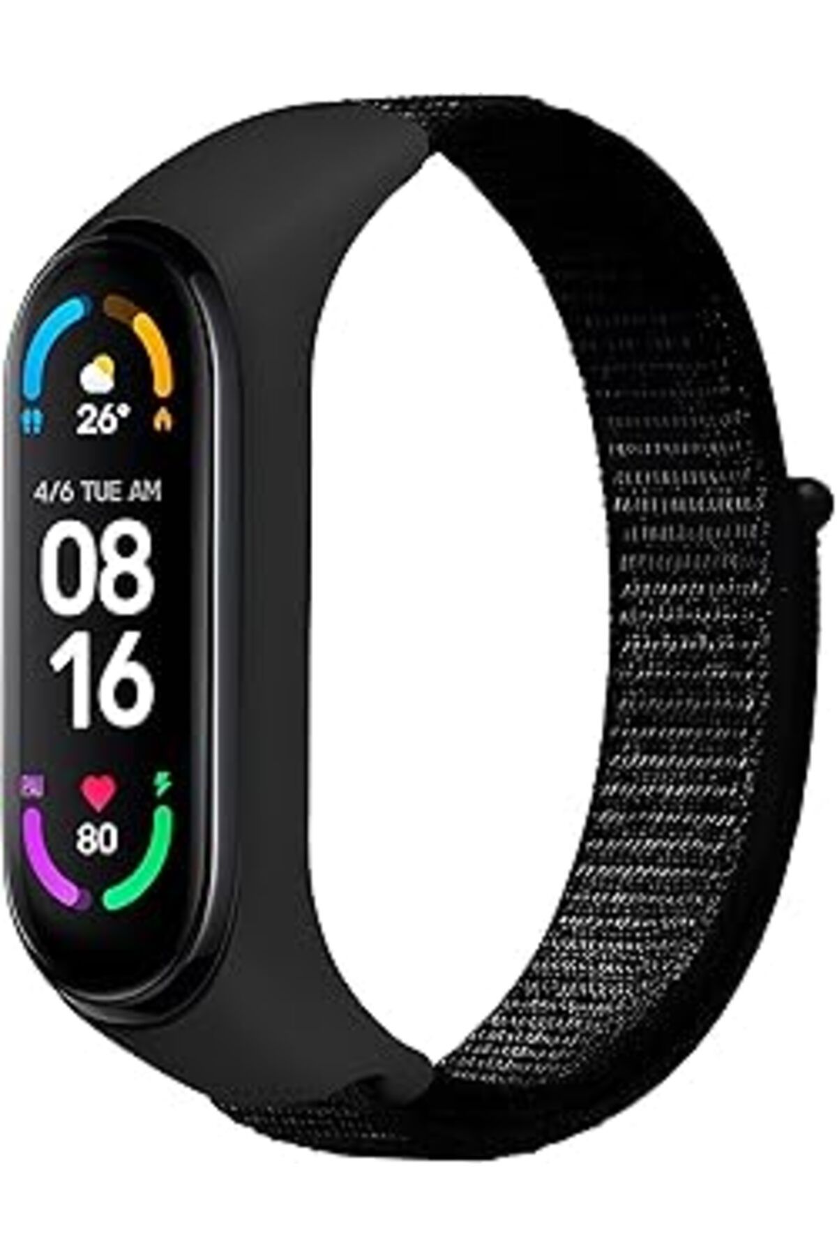 Pazarcan Teknoft Mi Band 7/6/5/4 İle Uyumlu Tam Kaplayan Silikon Çerçeveli Bilek Kalınlığına Ayarlanabilen H