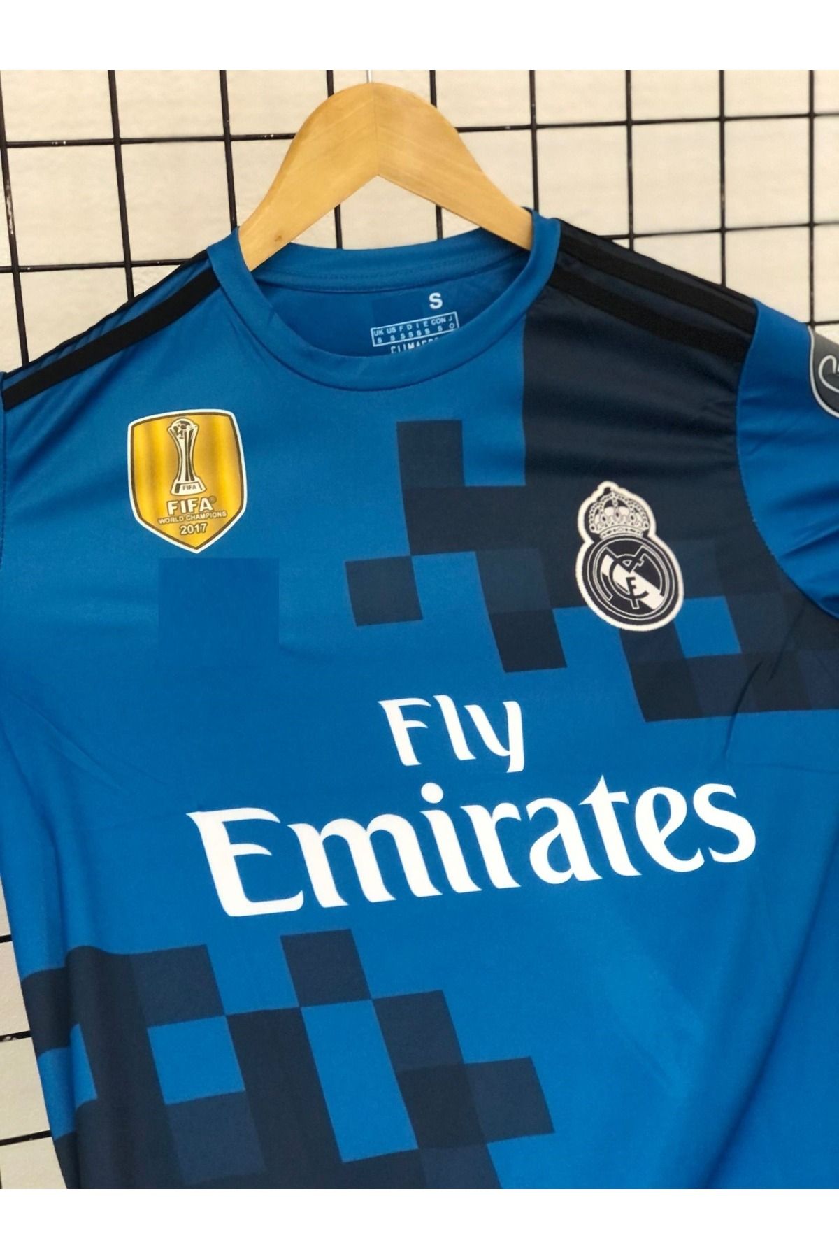 Candy Star Ronaldo Yetişkin Futbol Forması Turkuaz 2017-18 Sezon Real-madrid Kısa Kollu 0