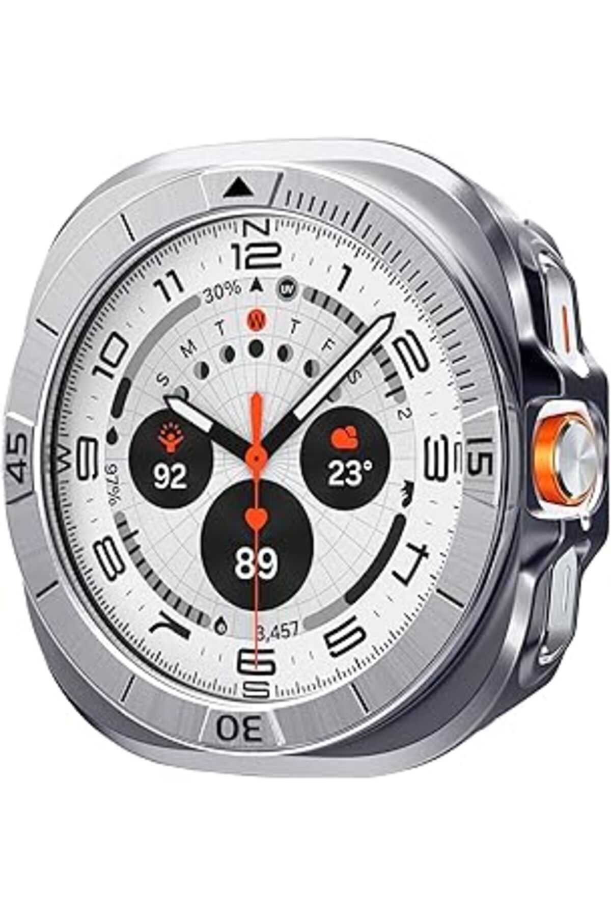 Pazarcan Galaxy Watch Ultra (47Mm) Kasa Koruyucu Bezel Tune Silver - Acs08828