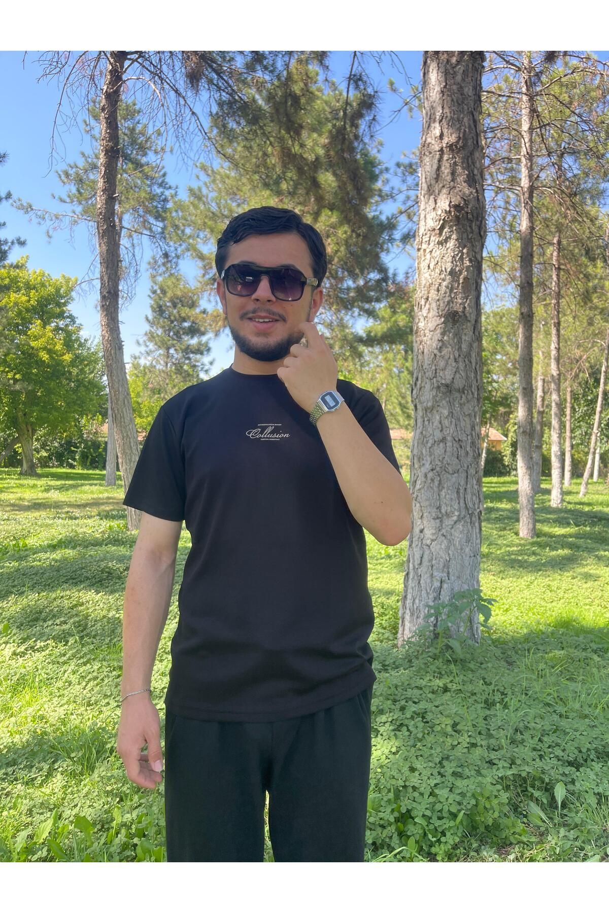 VANESSADESİGNTR Unisex Regular Fit Yazı Detaylı Basic Tişört