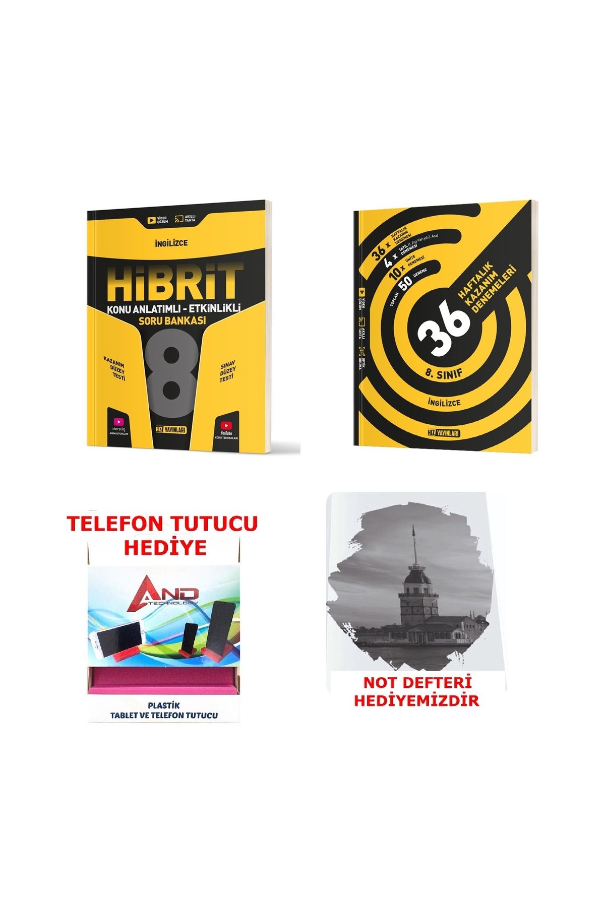 Hız Yayınları 2025-2026 8.Sınıf LGS İngilizce (Başlangıç-Orta Düzey) Hibrit Konu Ve Deneme Set