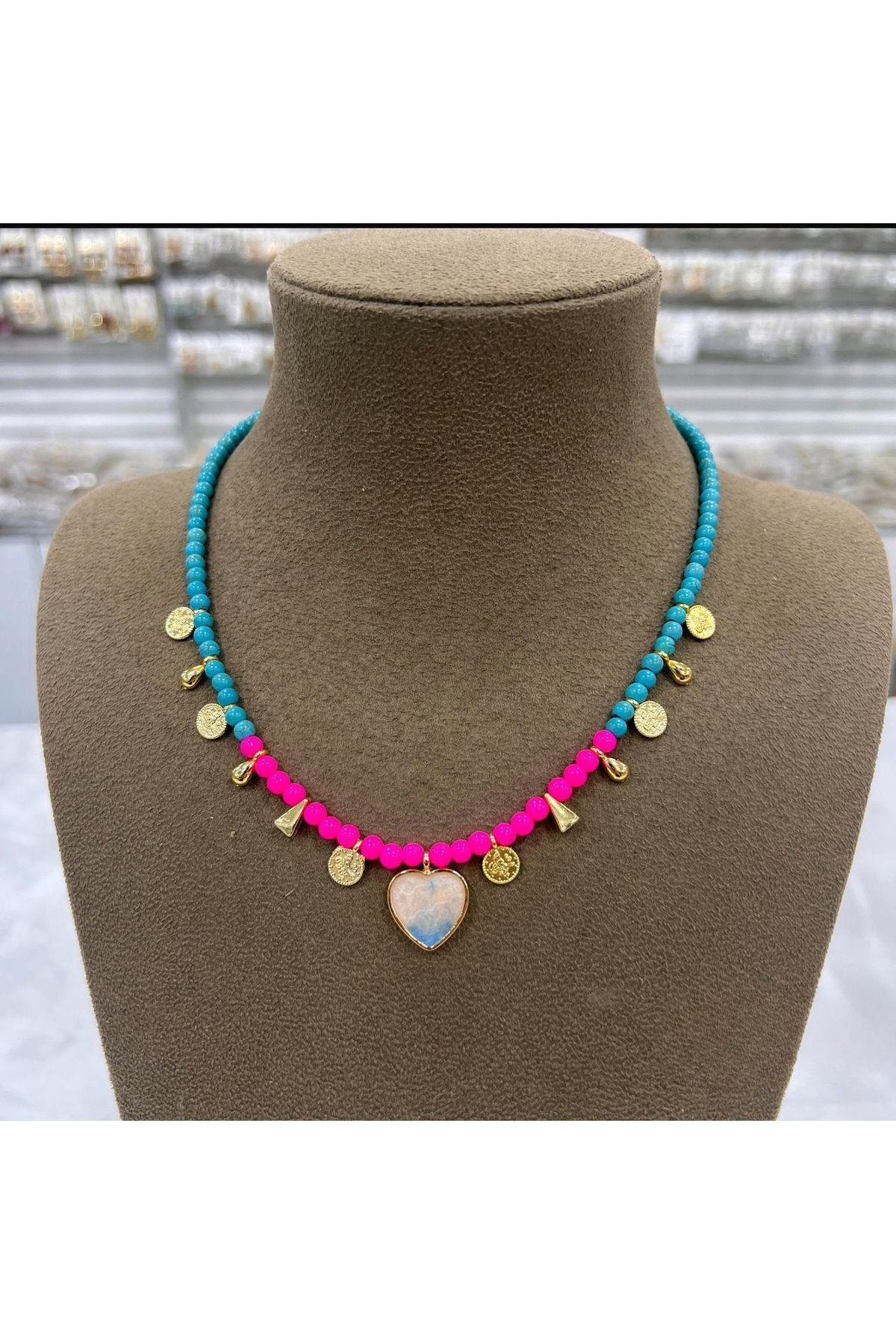 HeyYou Jewelry Neon kalp kolye