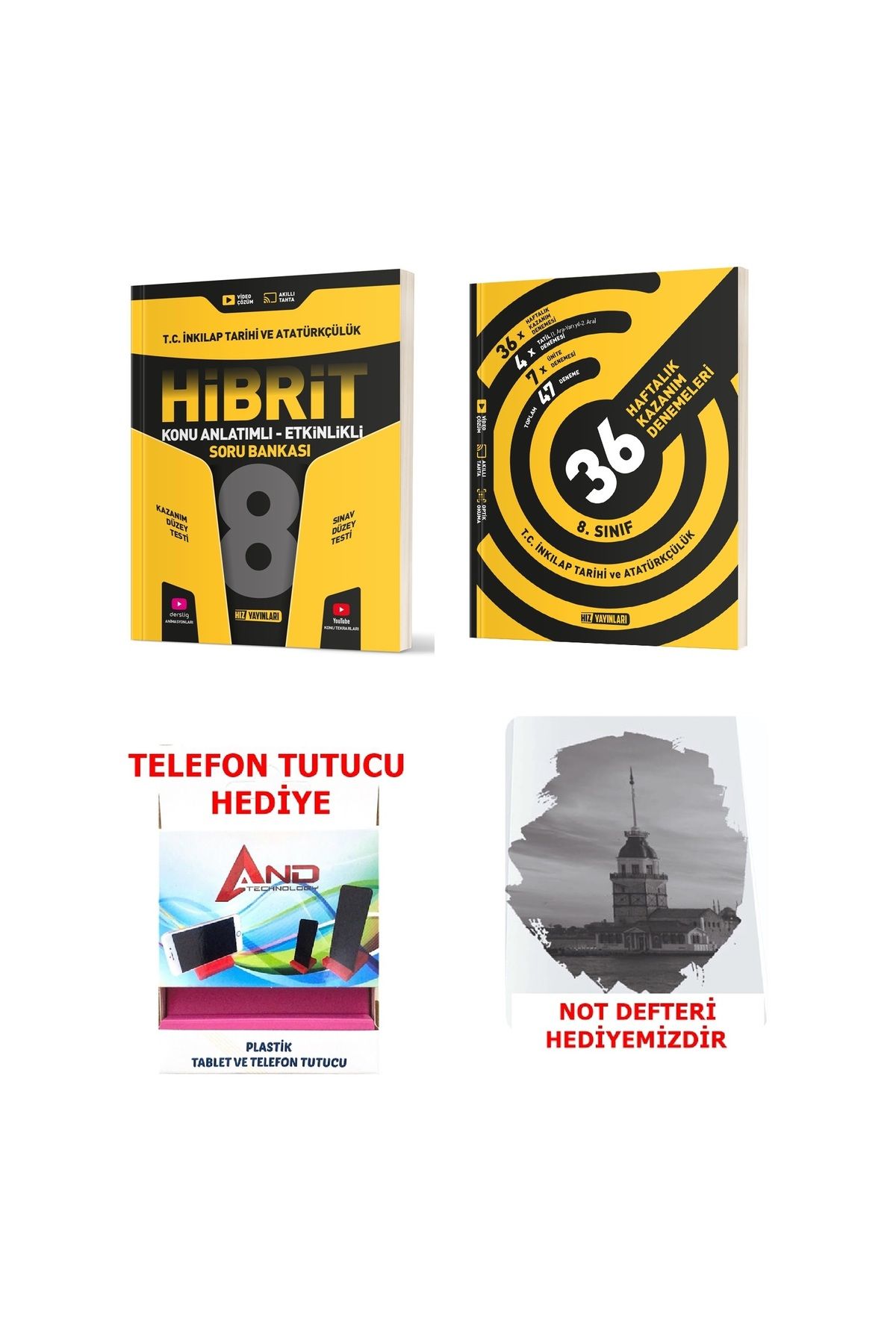 Hız Yayınları 2025-2026 8.Sınıf LGS İnkılap Tarihi (Başlangıç-Orta Düzey) Hibrit Konu Ve Deneme Set