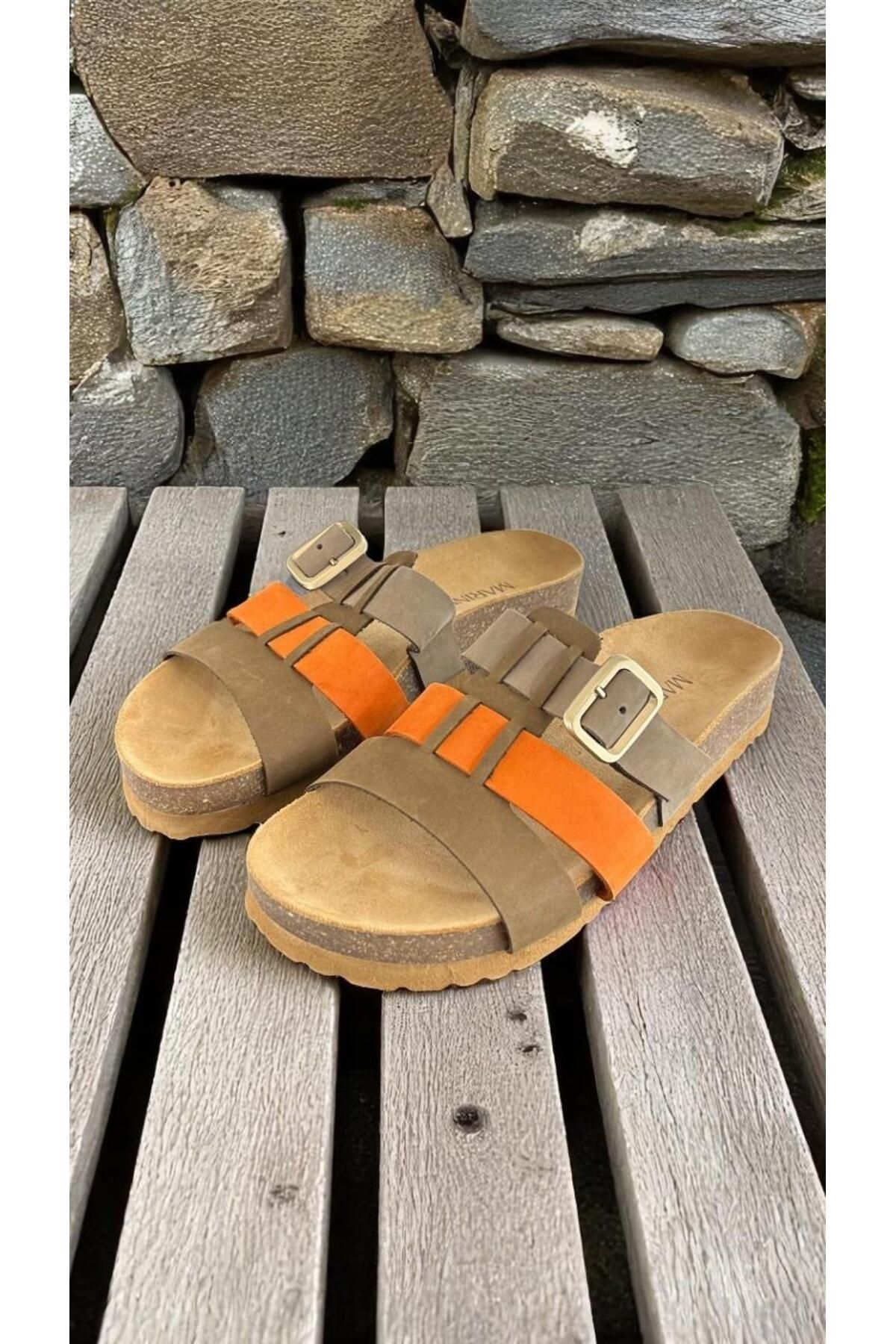MARİNE SHOES Marine Shoes 2314 Renkli Tam Ortopedik Günlük Kadın Terlik