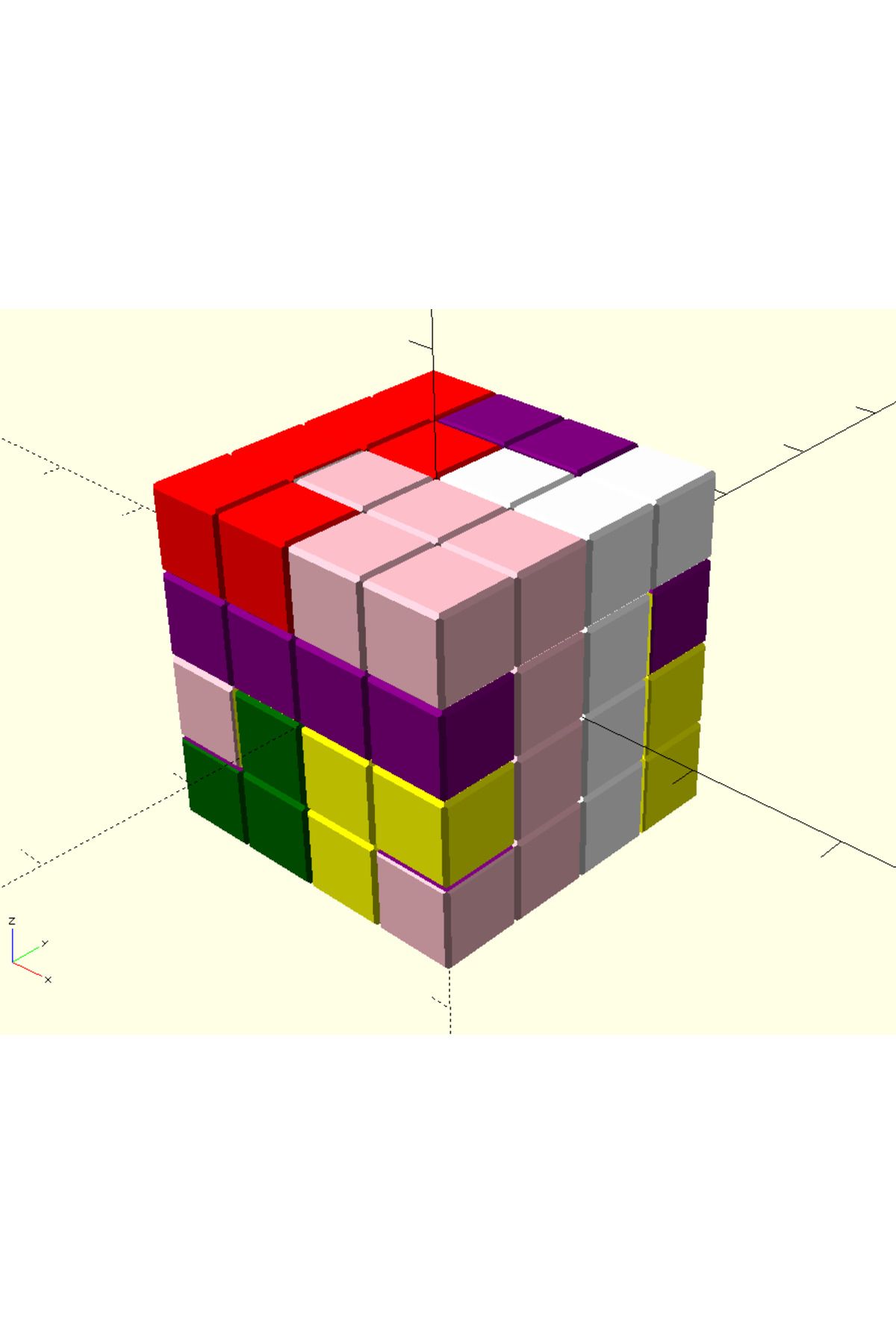 Vision Craft Openscad yazdırılabilir birbirine geçme bulmaca #2