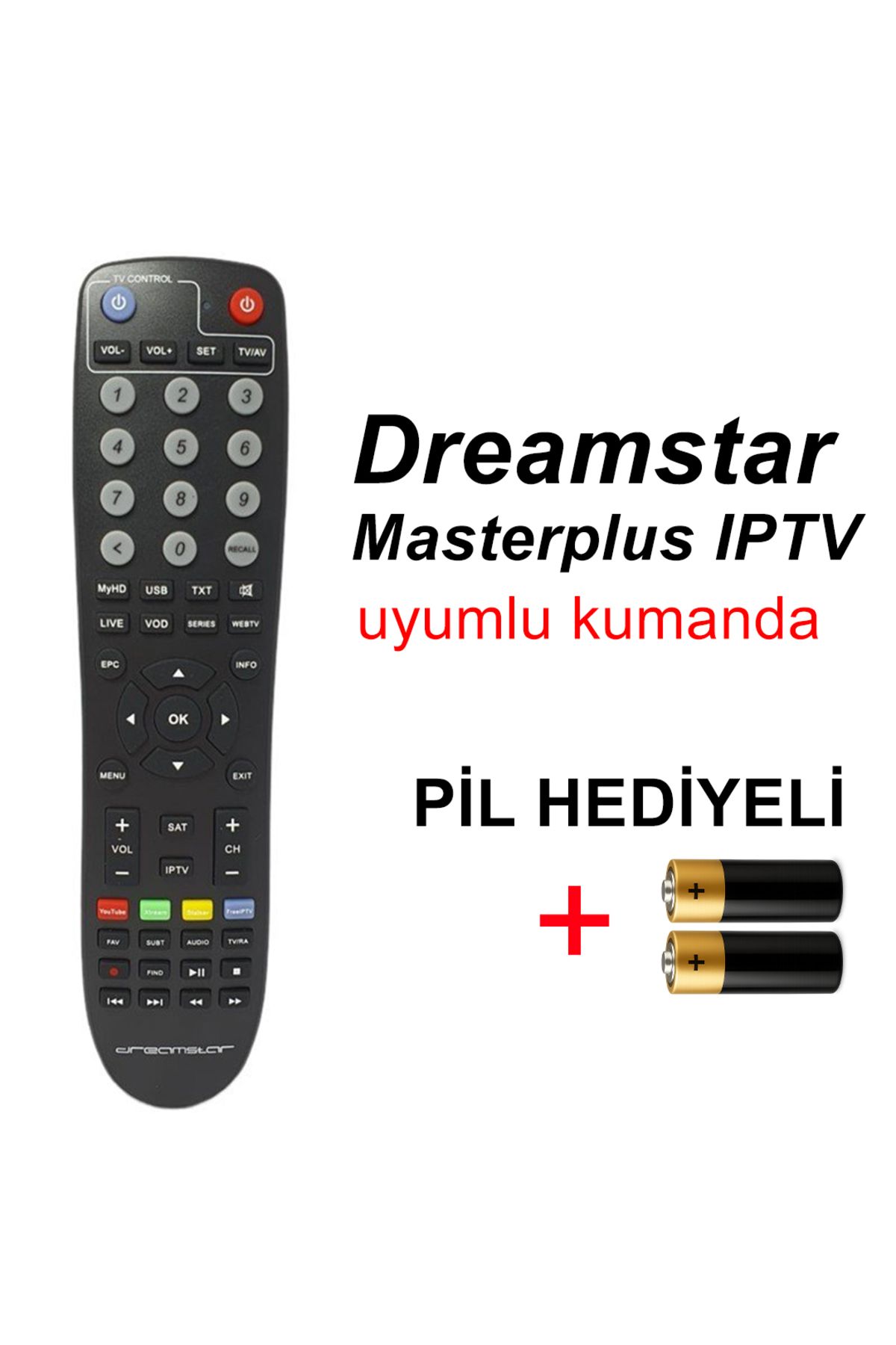 Suntel Dreamstar Masterplus IPTV cihazına birebir uyumlu kumanda