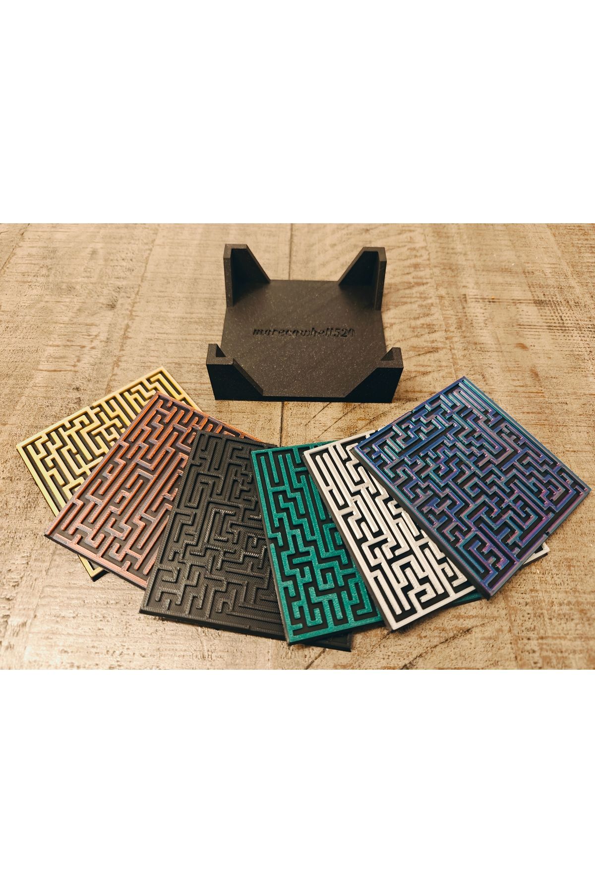 Vision Craft Coaster Tutucu ile Labirent bardak altlıkları (3 Adet)