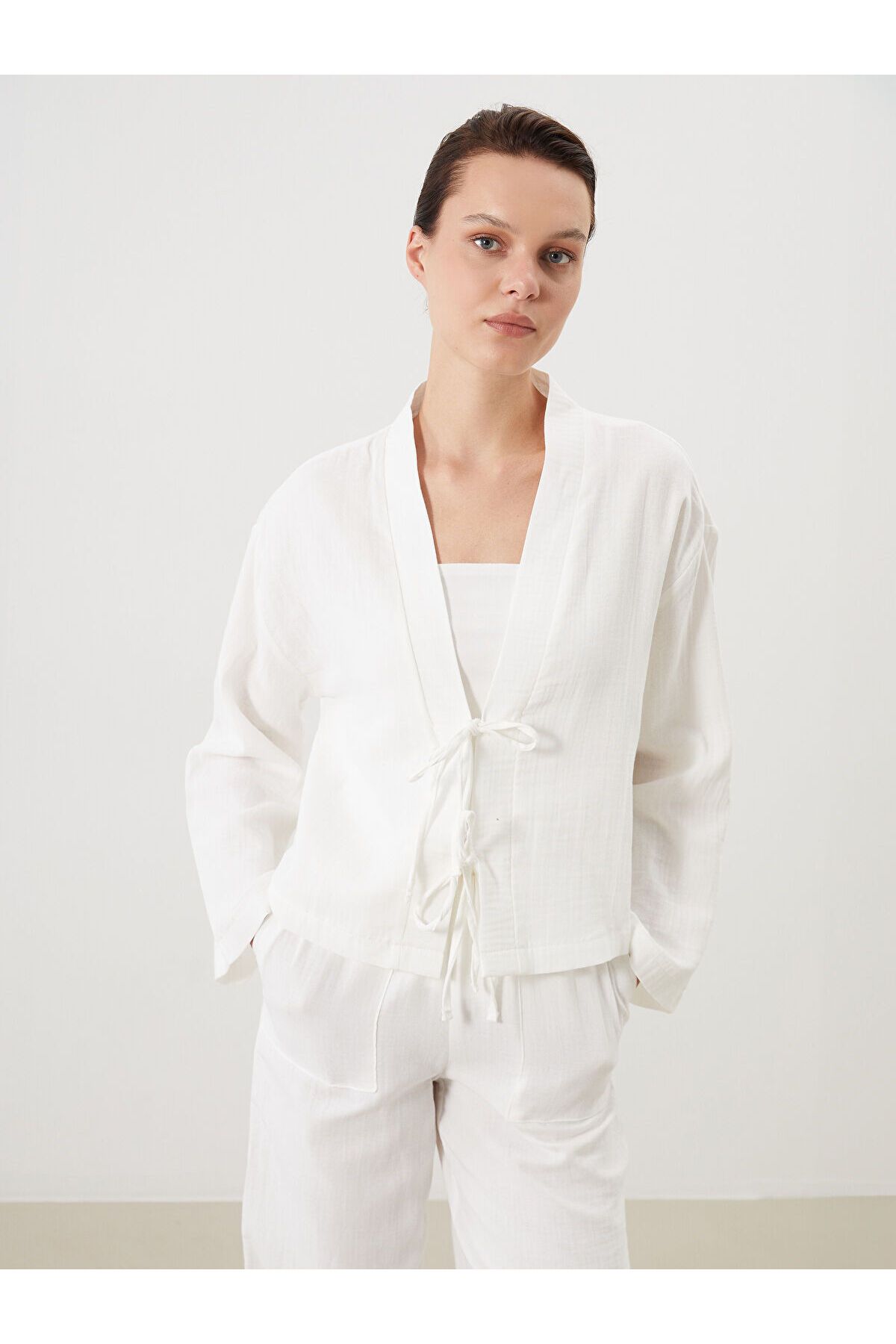 LC Waikiki Şal Yaka Oversize Kadın Kimono