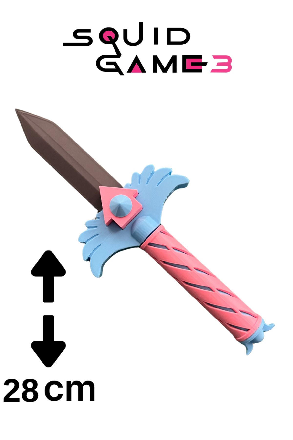 lina hobby Squid Game 3 Temalı Oyuncak Kılıç - Renkli ve Güvenli Oyun Bıçağı (28 cm) - Kostüm ve Koleksiyon