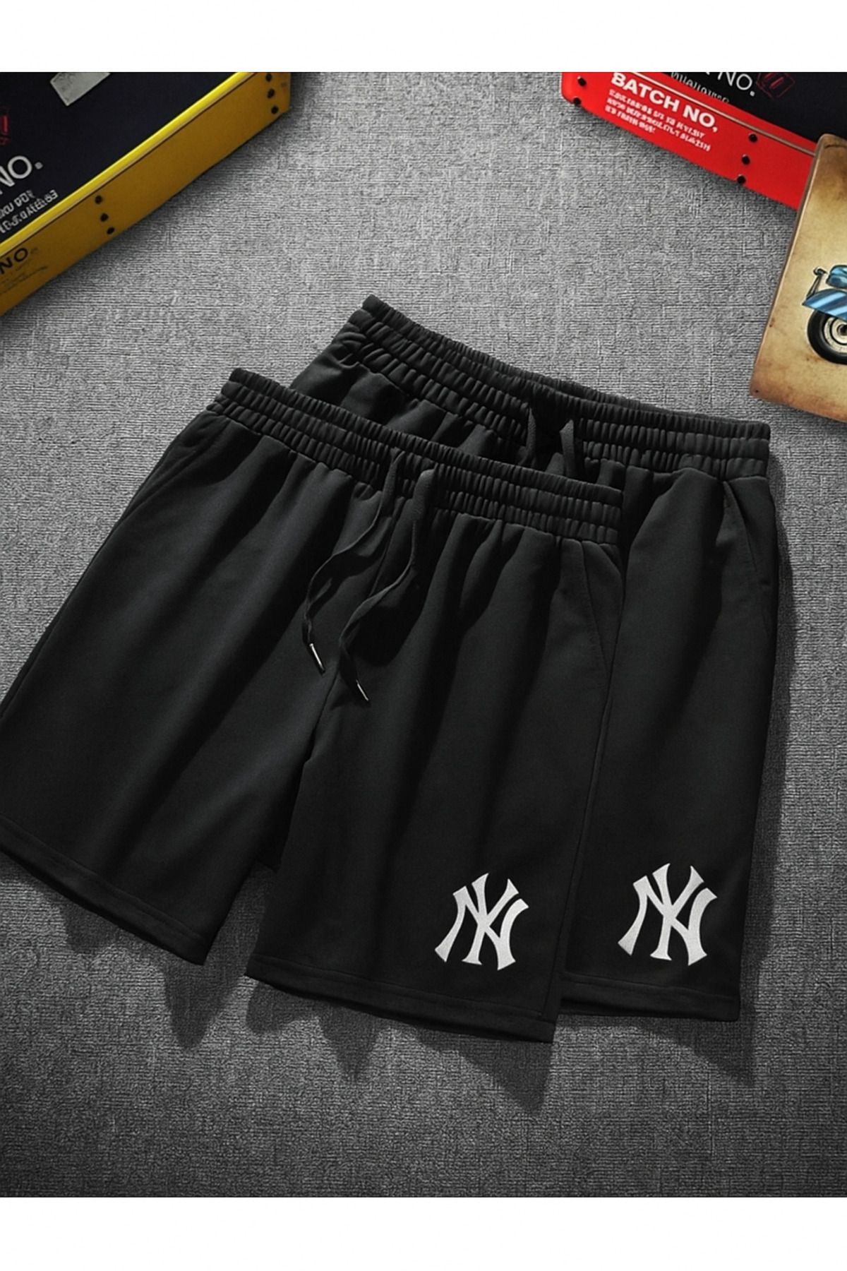Modaflow NY New York Baskılı Erkek 2Lİ Sport Şortu