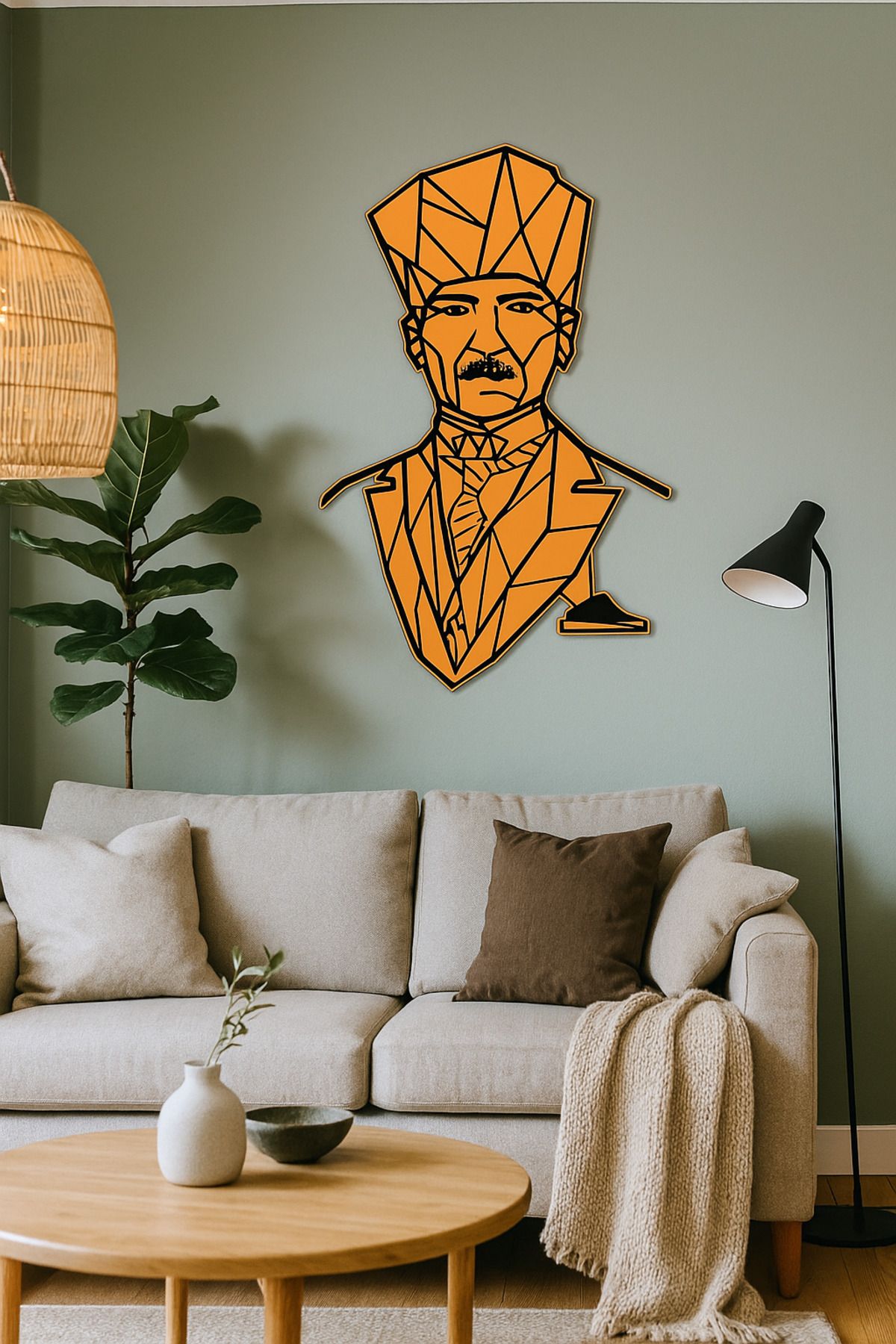 kendimarkan Atatürk Ahşap Tablo Modern Tasarım