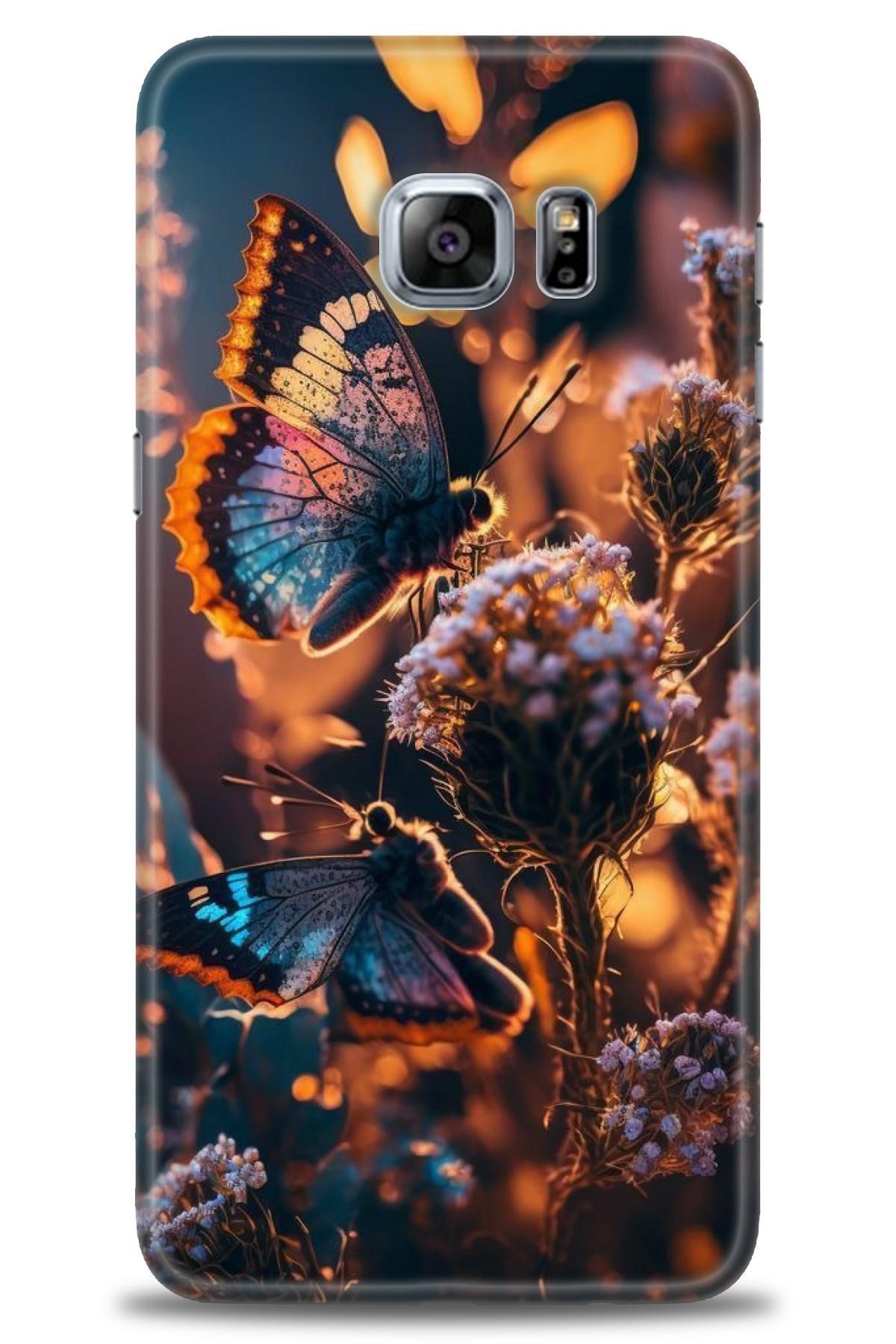 CooperTech Samsung Galaxy S6 Edge Plus İle Uyumlu HD Baskılı Desenli Silikon Kılıf - 696