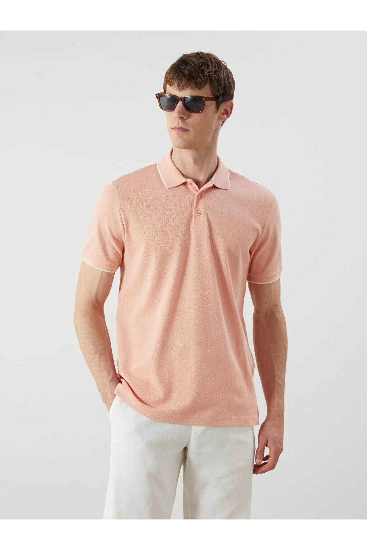 LC Waikiki SOUTHBLUE Mercan Polo Yaka Kısa Kollu Erkek Tişört