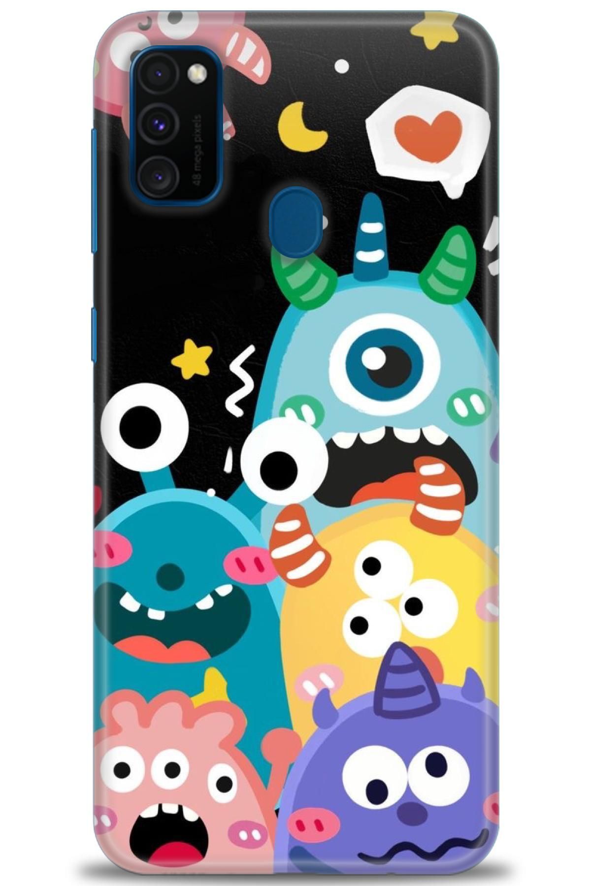 CooperTech Samsung Galaxy M21 İle Uyumlu HD Baskılı Desenli Silikon Kılıf - 876