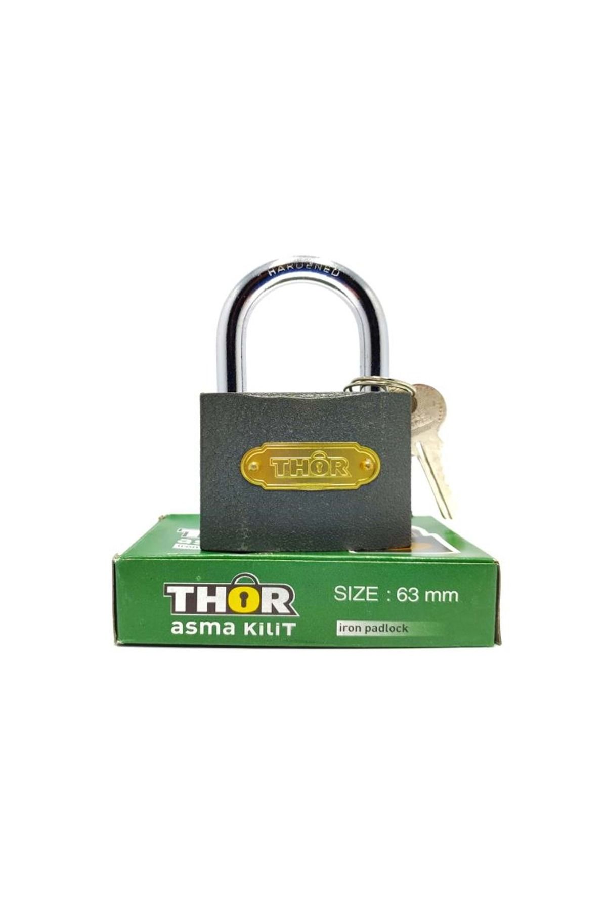 KANDİLLER THOR ASMA KİLİT GRİ KISA 63mm ASMA KİLİT