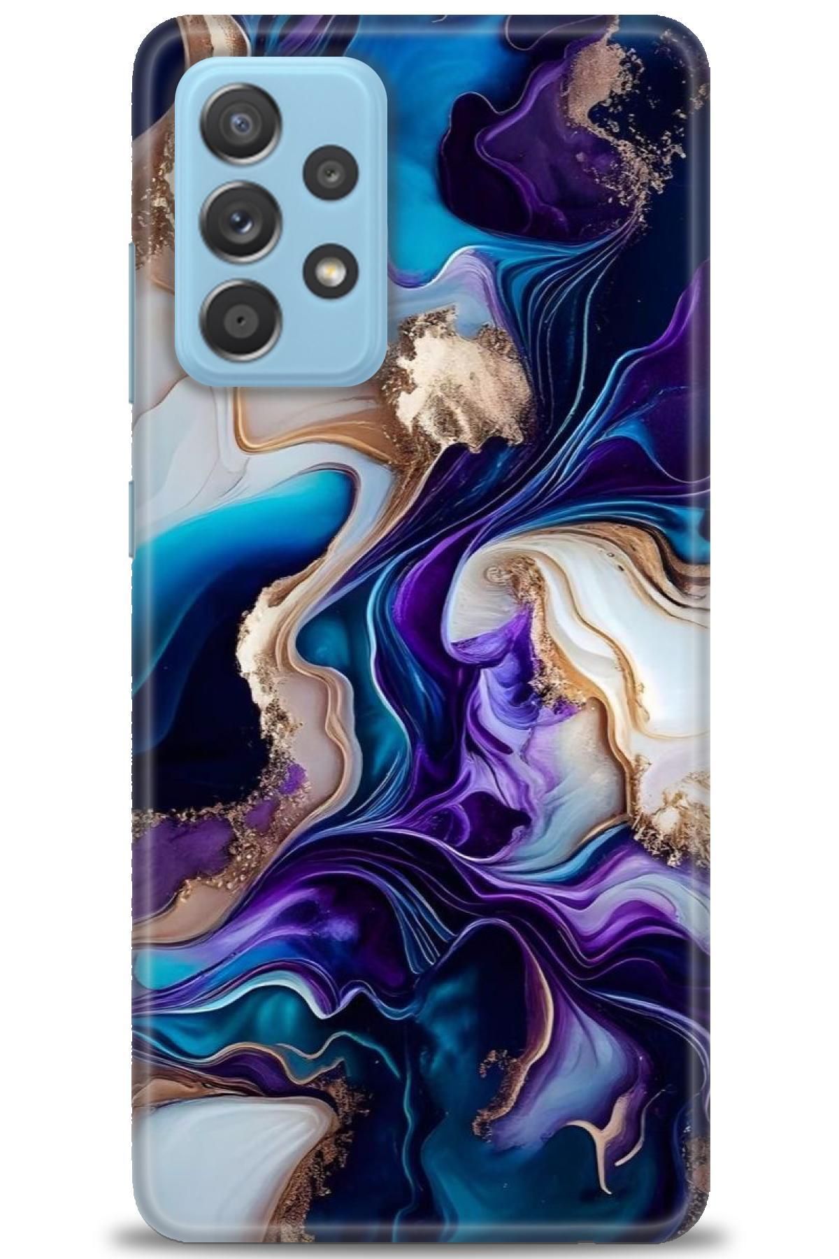 CooperTech Samsung Galaxy A72 İle Uyumlu HD Baskılı Desenli Silikon Kılıf - 48
