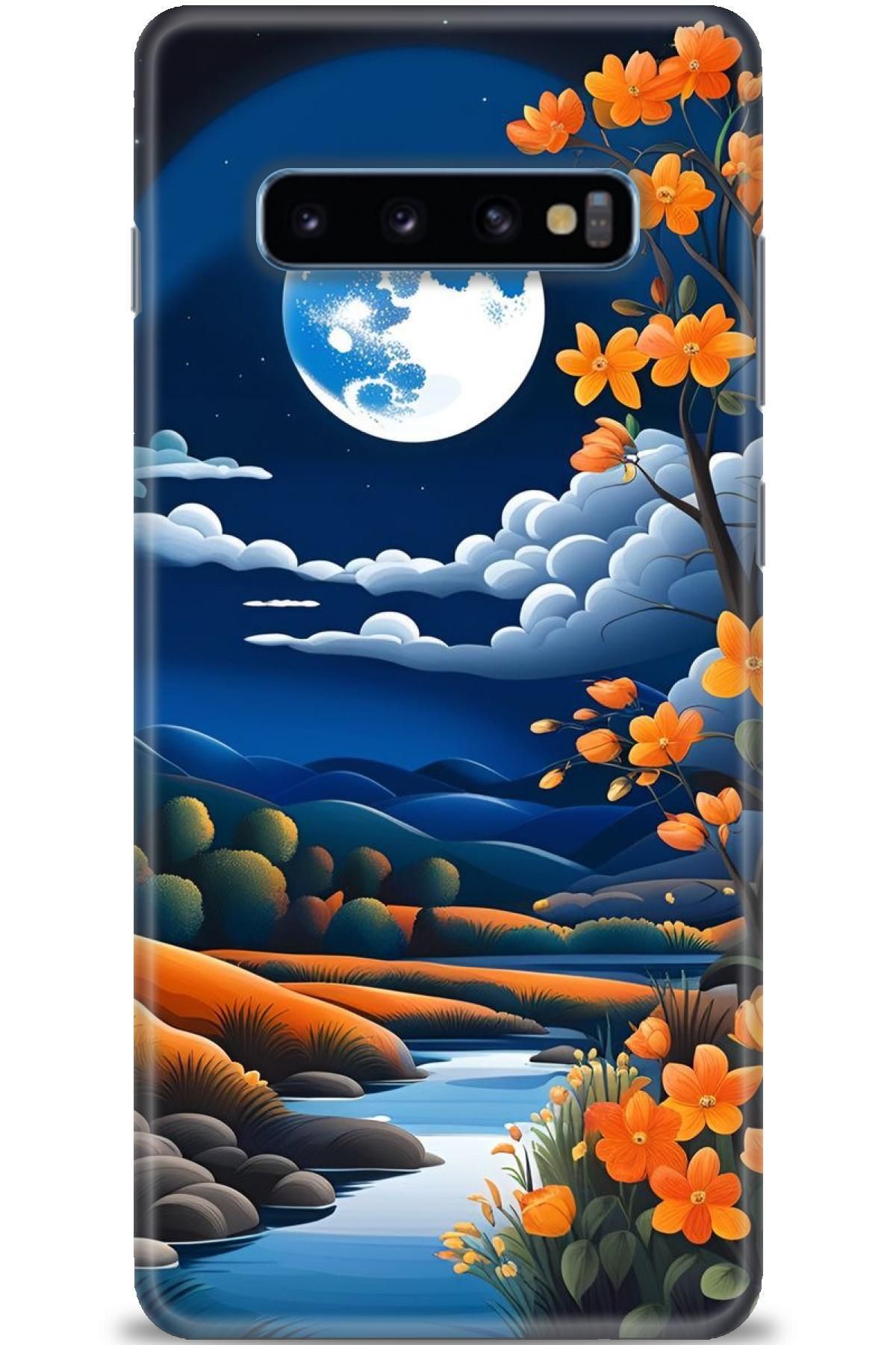 CooperTech Samsung Galaxy S10 Plus İle Uyumlu HD Baskılı Desenli Silikon Kılıf - 623