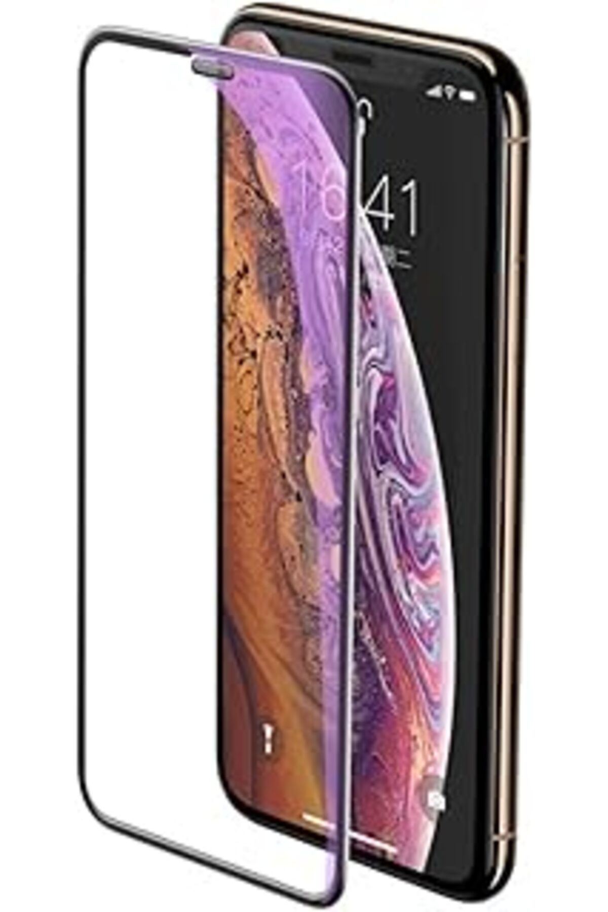 Qedii Heartz Esd Anti-Statik Temperli Cam Tam Kaplayan Mazgallı Izgaralı Iphone 8 Beyaz Için Ekran Koruyu