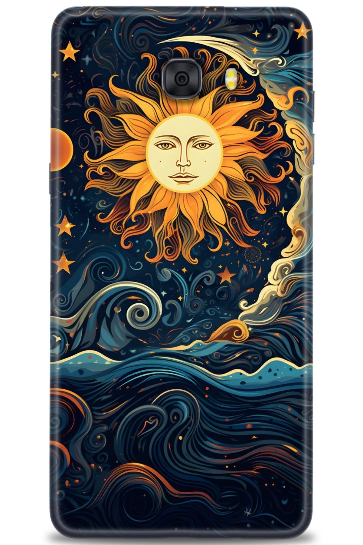CooperTech Samsung Galaxy C9 Pro İle Uyumlu HD Baskılı Desenli Silikon Kılıf - 498