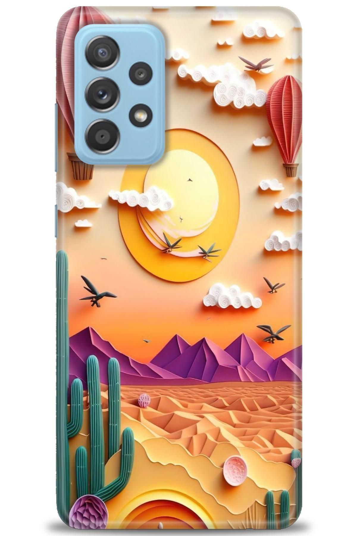 CooperTech Samsung Galaxy A52 İle Uyumlu HD Baskılı Desenli Silikon Kılıf - 849