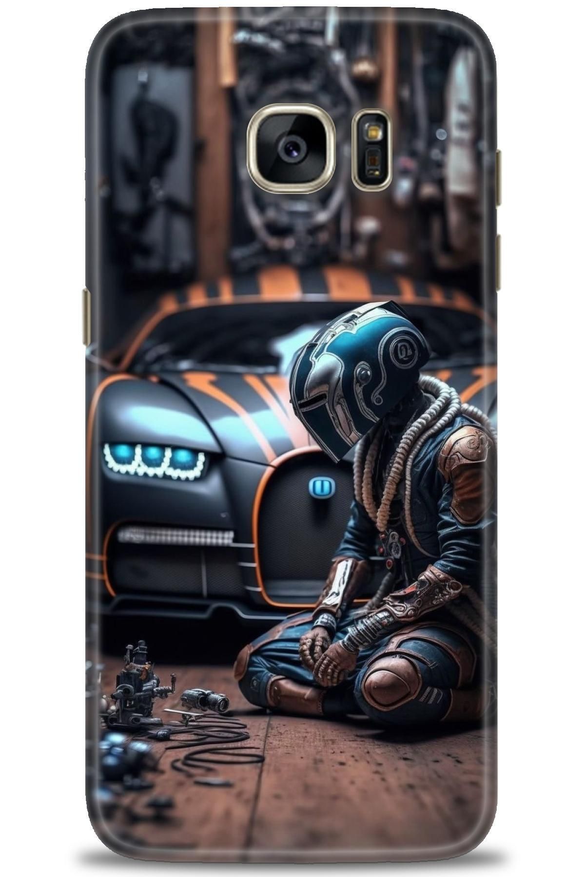 CooperTech Samsung Galaxy S7 Edge İle Uyumlu HD Baskılı Desenli Silikon Kılıf - 984
