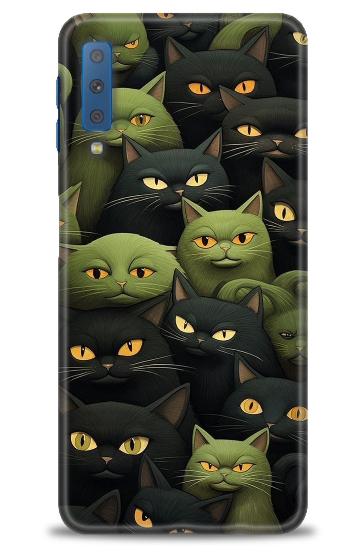 CooperTech Samsung Galaxy A7 2018 İle Uyumlu HD Baskılı Desenli Silikon Kılıf - 704