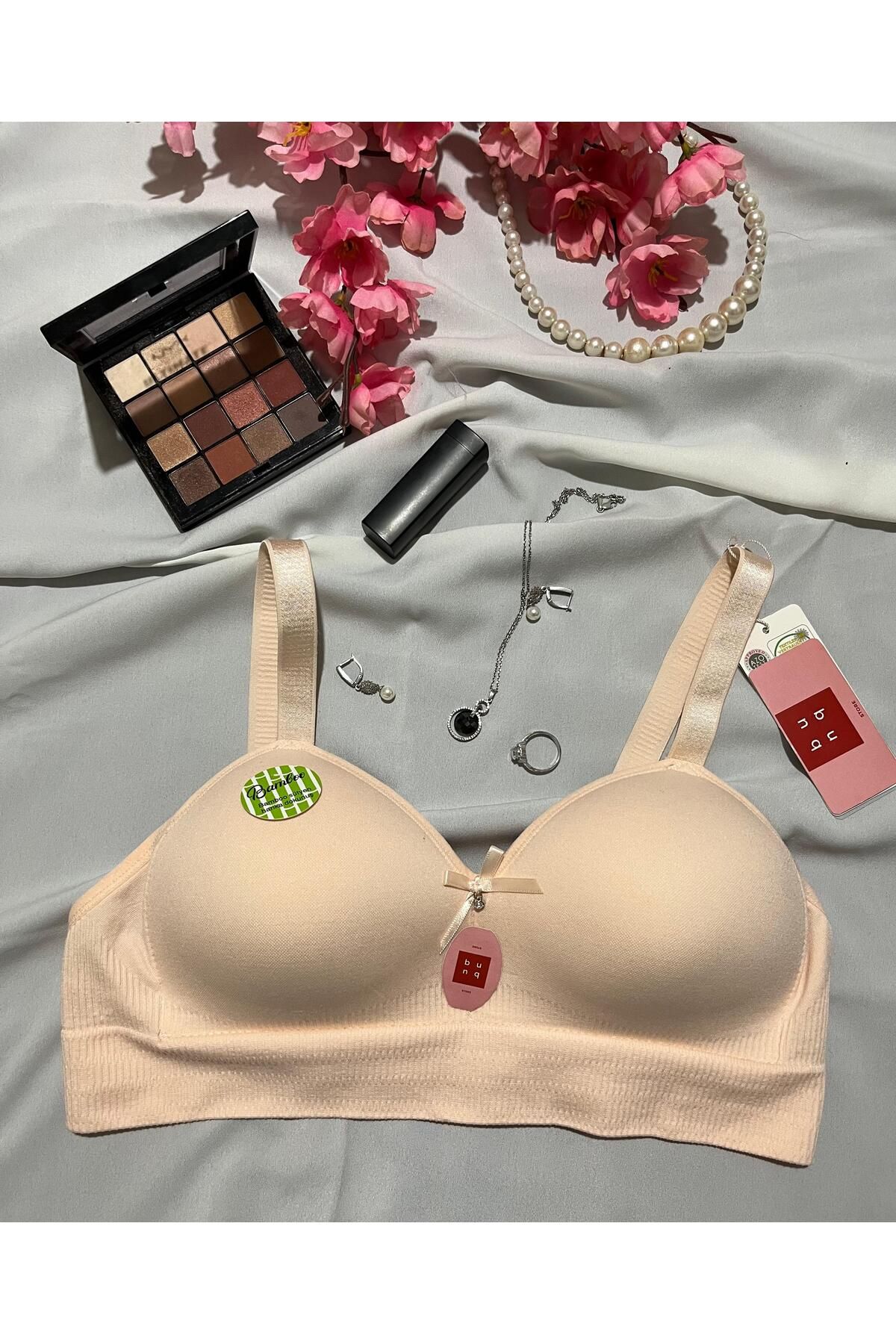 bunq Toz Pembe Bambu C Kap Balensiz (TELSİZ) Toparlayıcı Sütyen