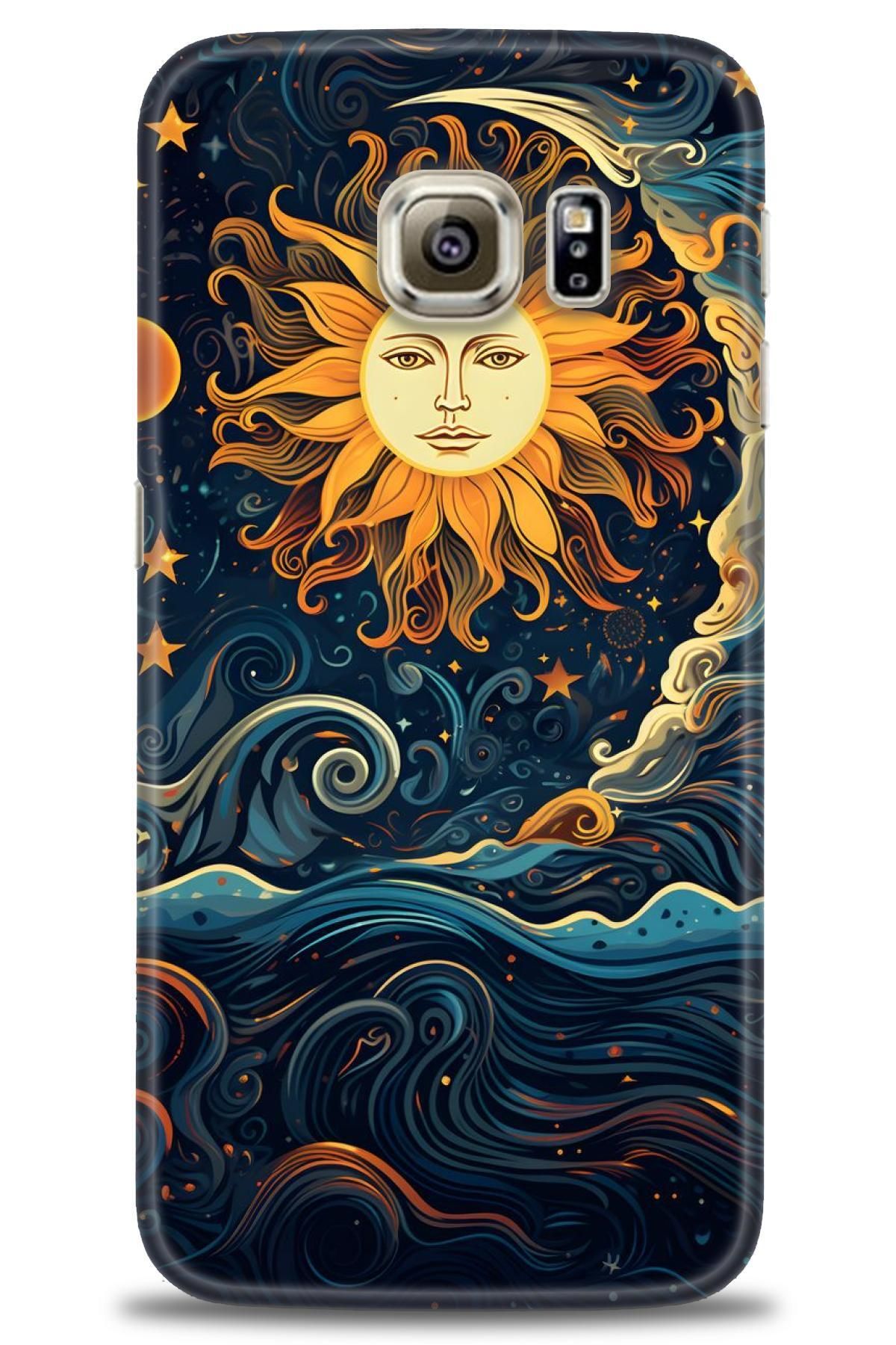 CooperTech Samsung Galaxy S6 Edge İle Uyumlu HD Baskılı Desenli Silikon Kılıf - 498