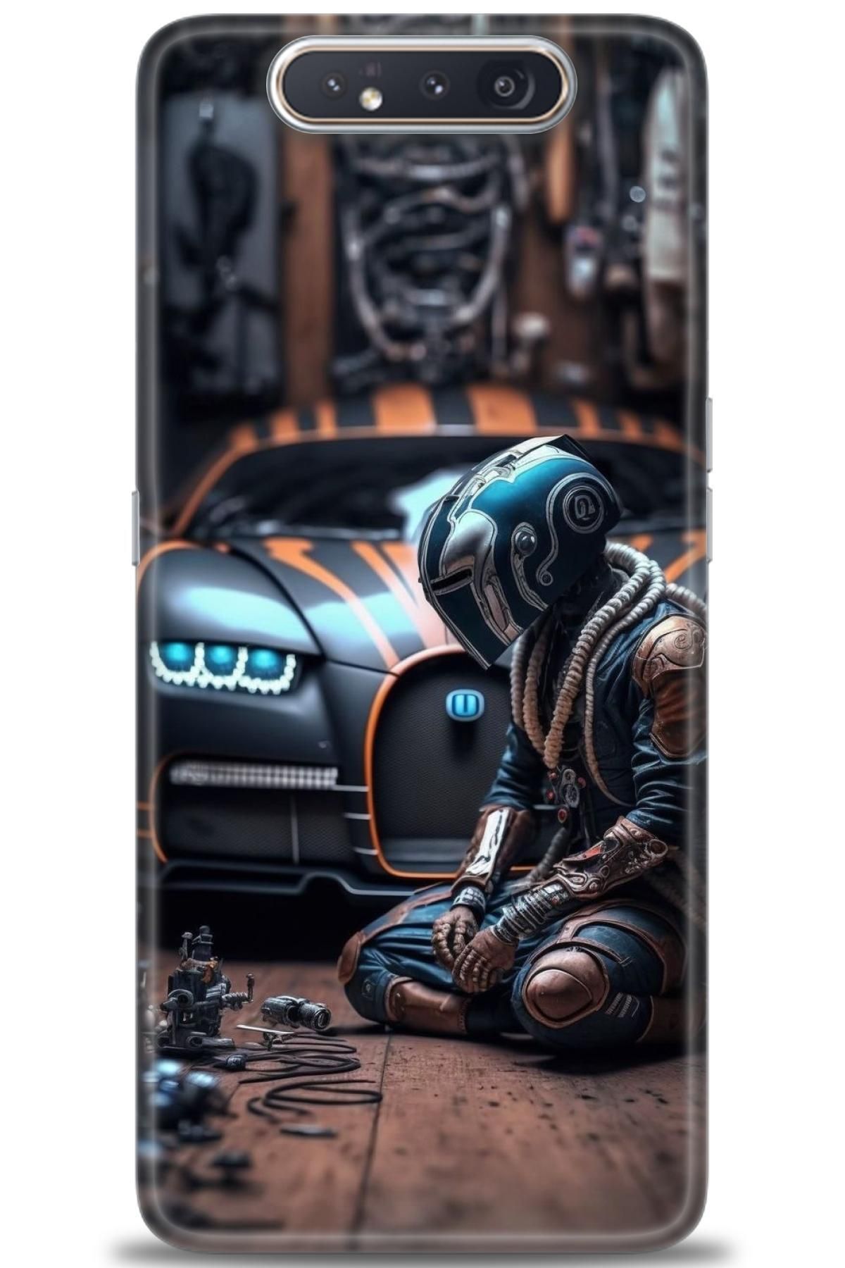 CooperTech Samsung Galaxy A80 İle Uyumlu HD Baskılı Desenli Silikon Kılıf - 984