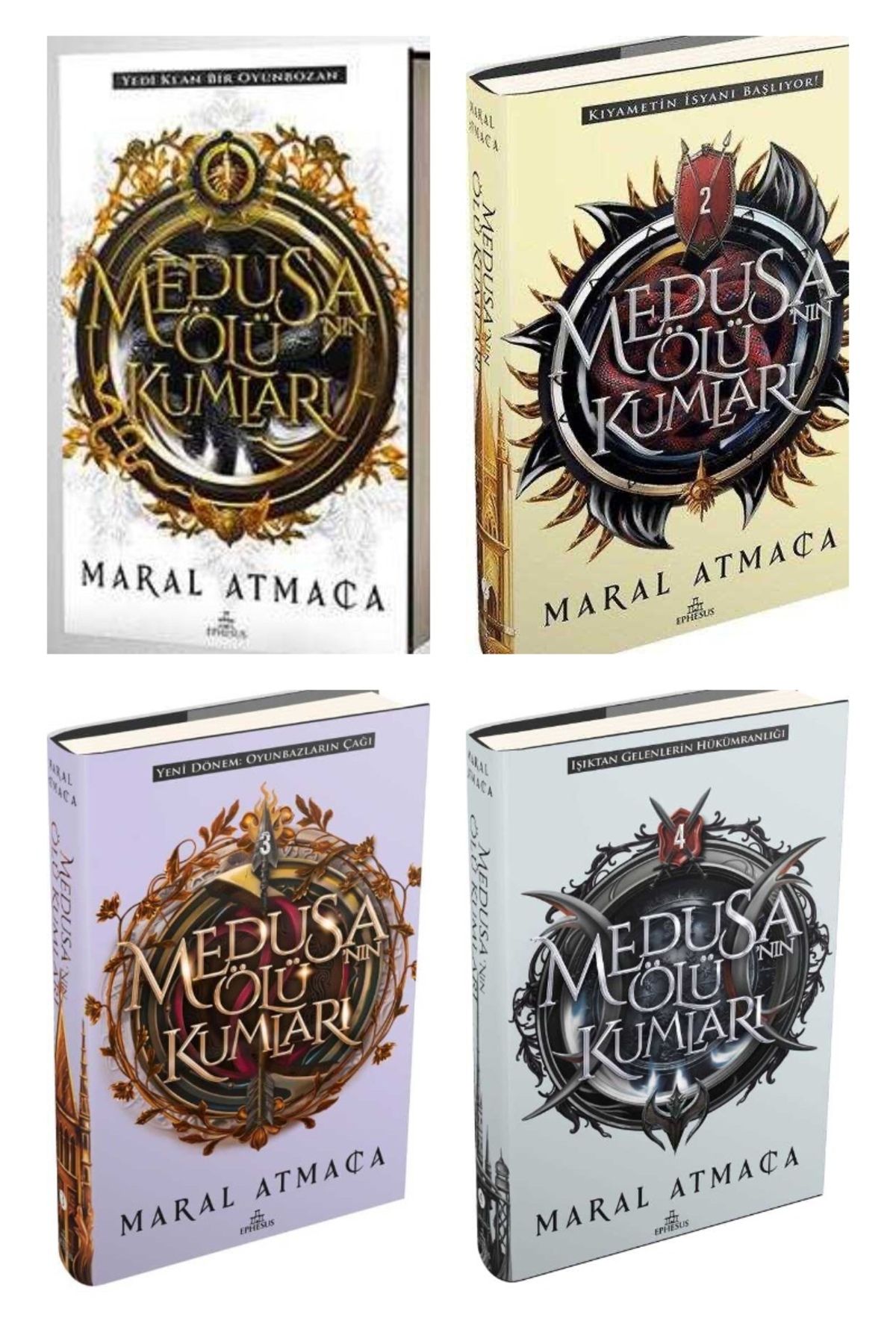 Ephesus Yayınları Medusa'nın Ölü Kumları 1.2.3.4. Kitaplar Ciltli Seri Maral Atmaca Medusa Set