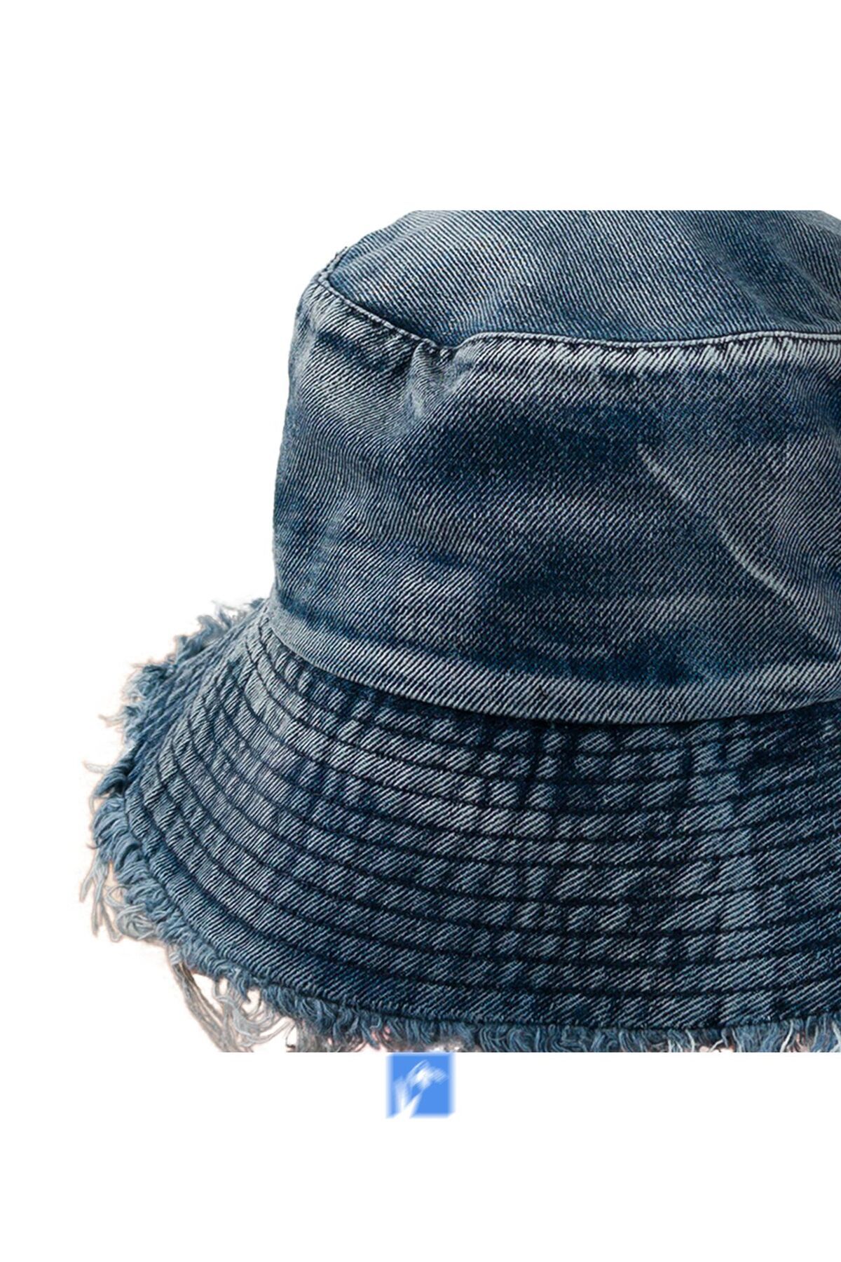 Kardelen Butik Denizli Yırtık Balıkçı Jean Kot Şapka