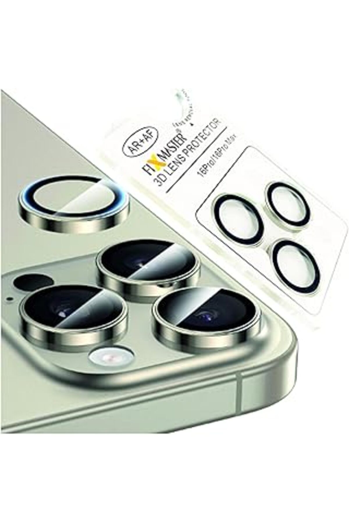 Qedii Fixmaster Iphone 16 Pro - 16 Pro Max Uyumlu Kamera Lens Koruyucu, Kolay Kurulum, Alüminyum Alaşımlı