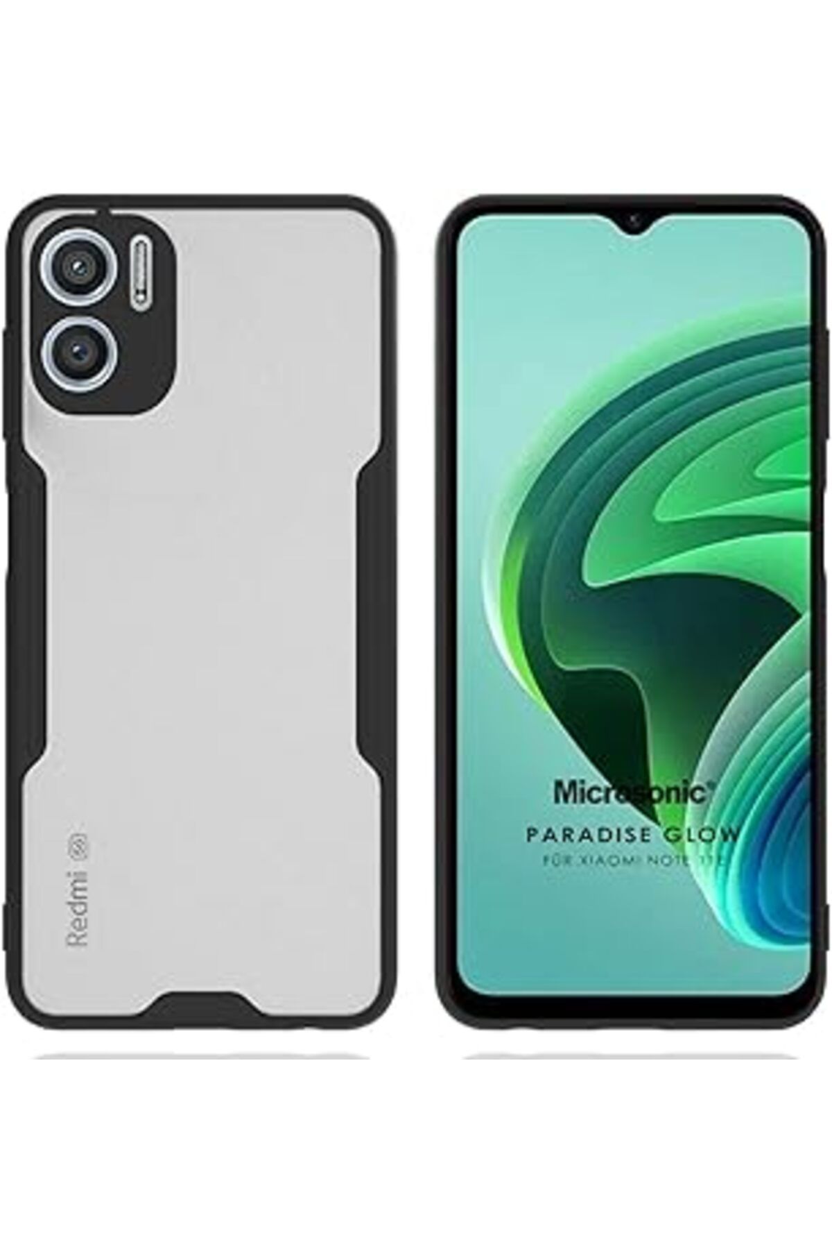 Pazarcan Microsonic Xiaomi Redmi 10 5G Için Kılıf Paradise Glow Siyah [Redmi 10 5G Ile Uyumlu Kılıf - Siyah]