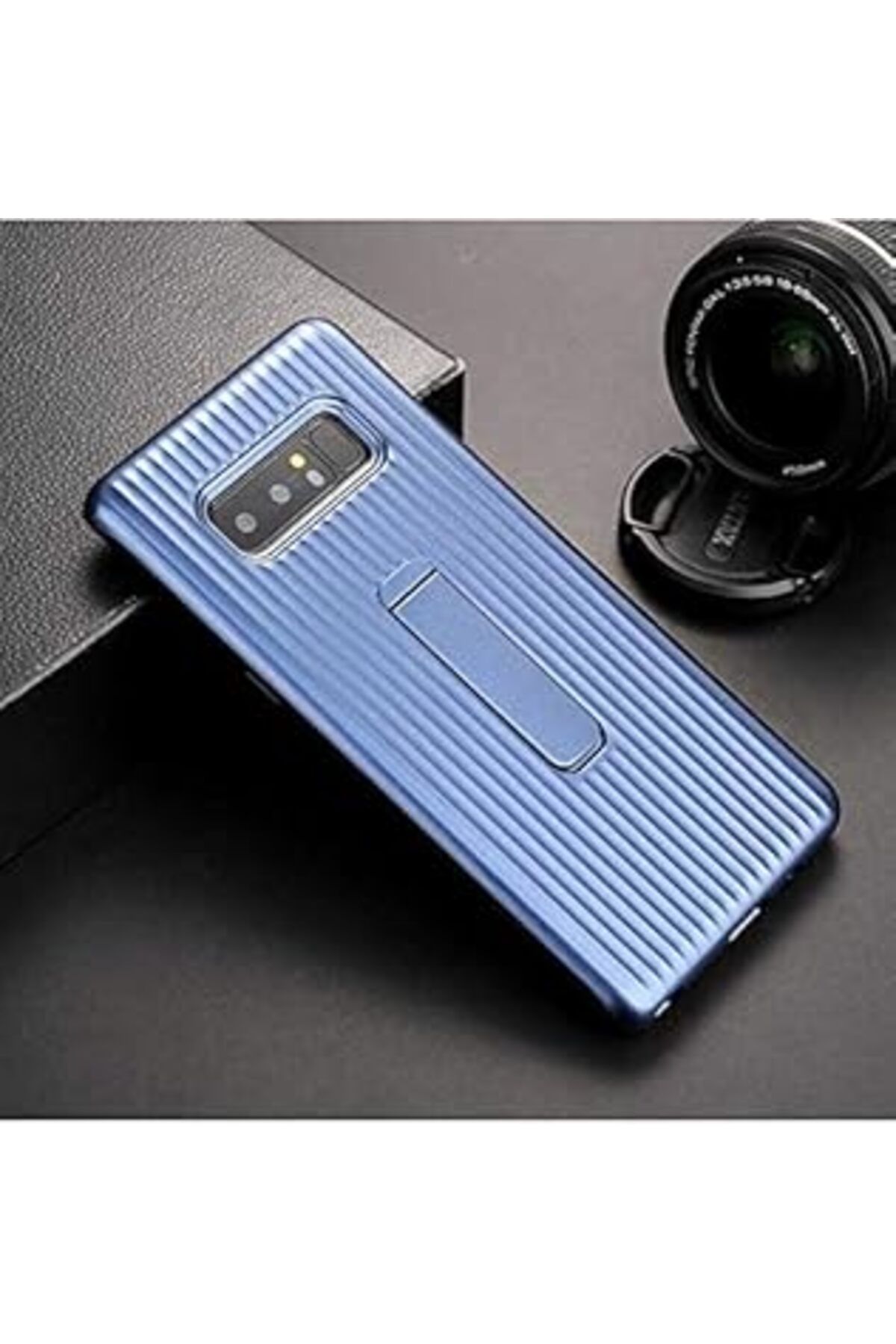 Pazarcan Zore Wave Note 8 Dark Blue Sert Silikon Kapak
