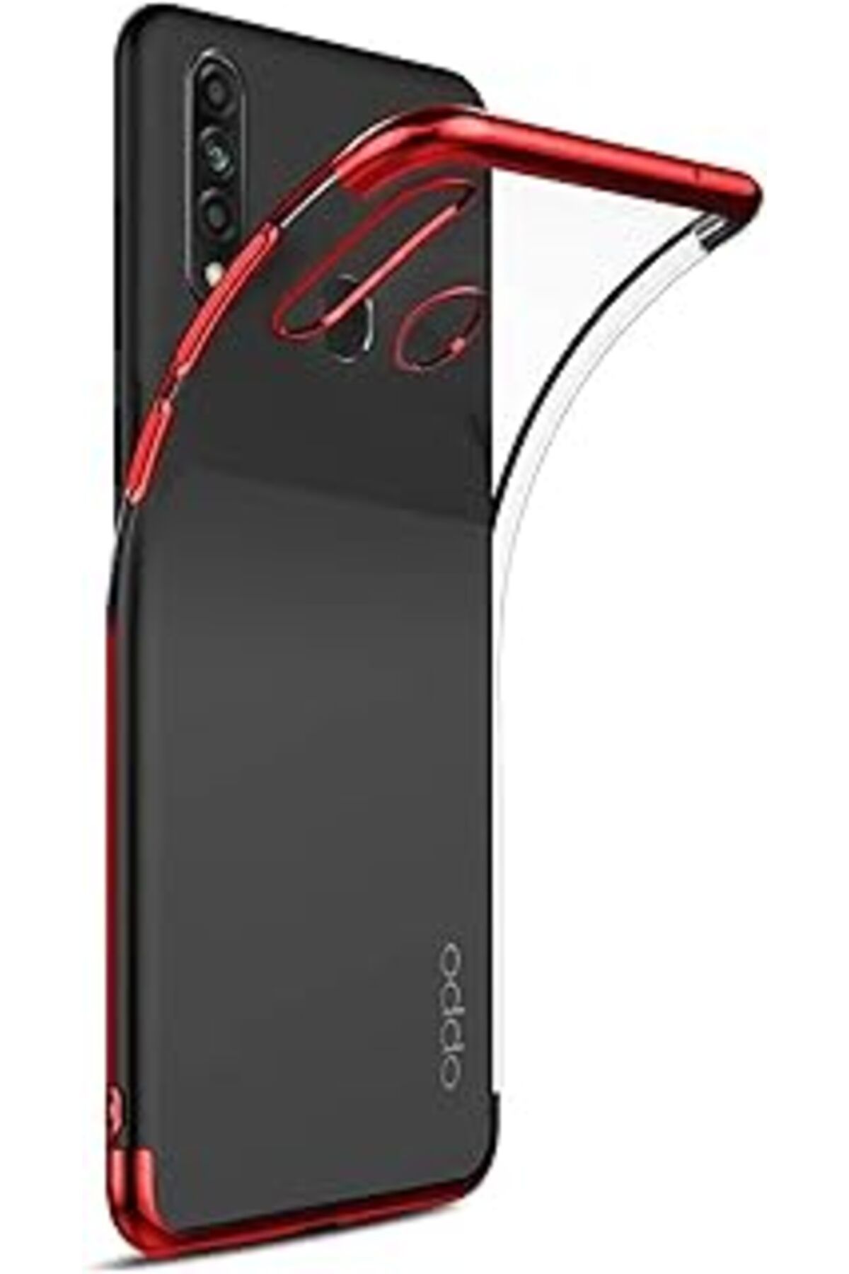 Pazarcan Caseup A31 Uyumlu Kılıf, Caseup Laser Glow Kırmızı