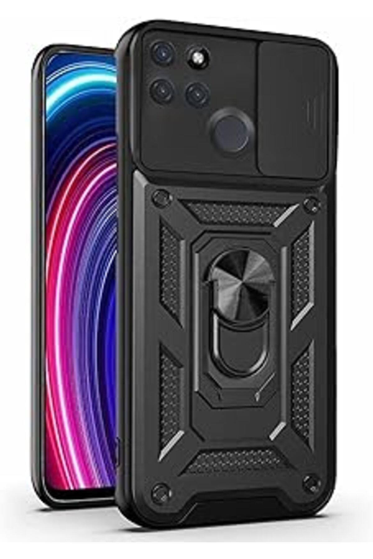 Pazarcan Microsonic Realme C21Y Kılıf Impact Resistant Siyah [Realme C21Y Ile Uyumlu Kılıf - Siyah]