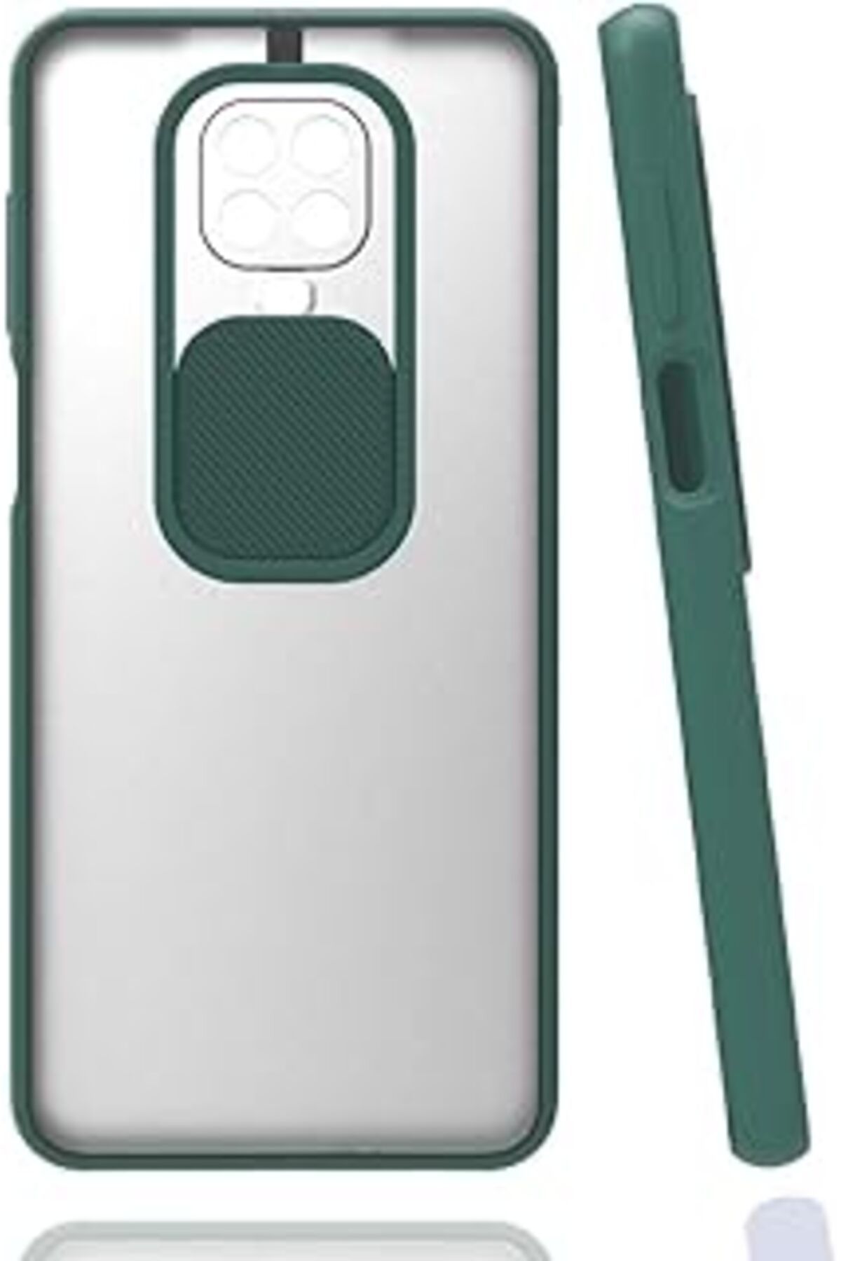 Pazarcan Zore Xiaomi İle Uyumlu Redmi Note 9S Kılıf Lensi Kapak, Koyu Yeşil