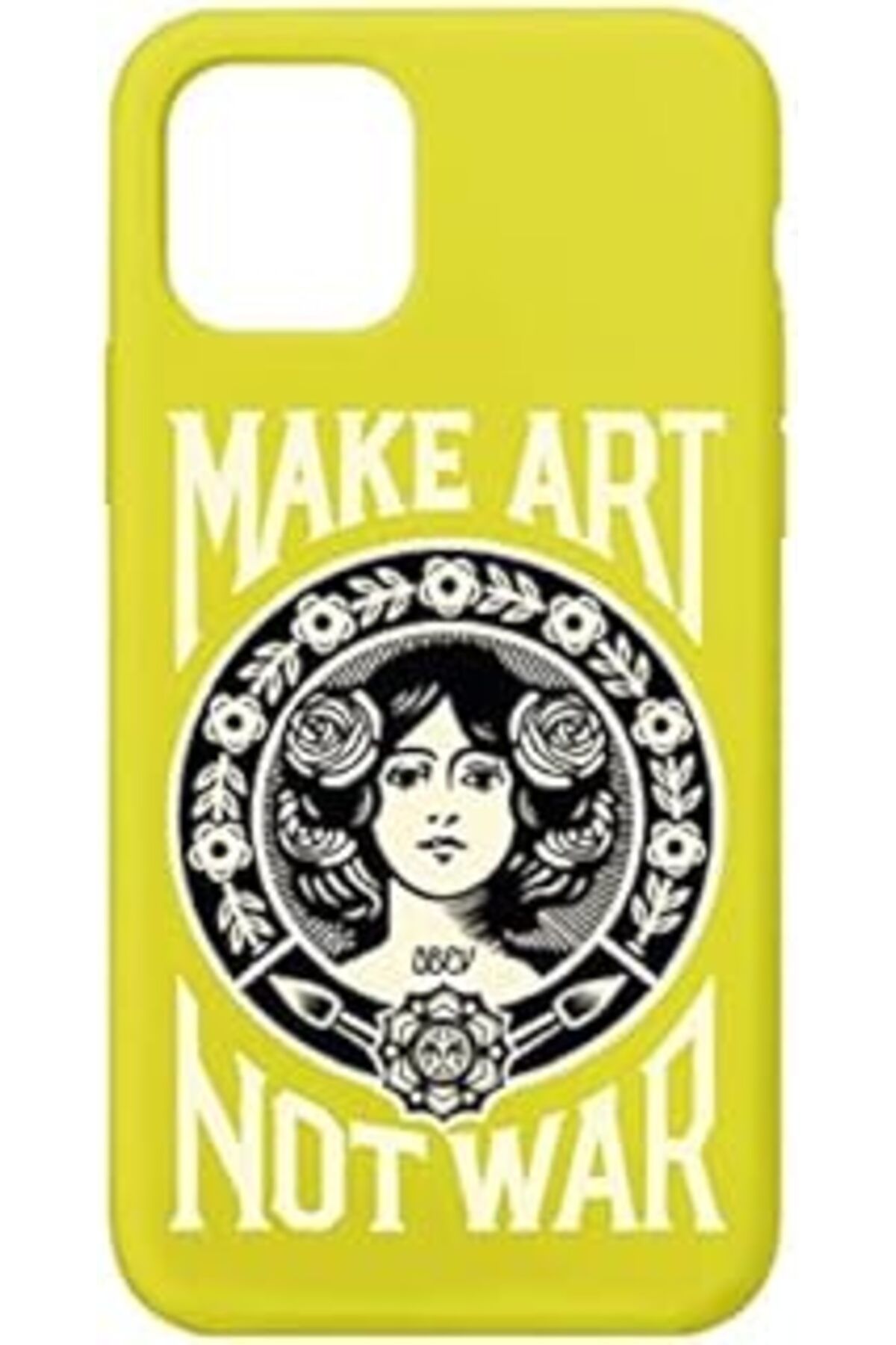 Pazarcan Sumthincs St078 Make Art Not War Premium Sarı Iphone 11 Pro Max Telefon Kılıfı