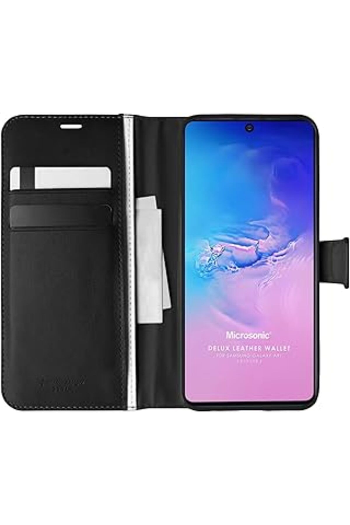 Qedii Microsonic Samsung Galaxy S10 Lite Için Kılıf Delux Leather Wallet Siyah [galaxy S10 Lite Ile Uyuml