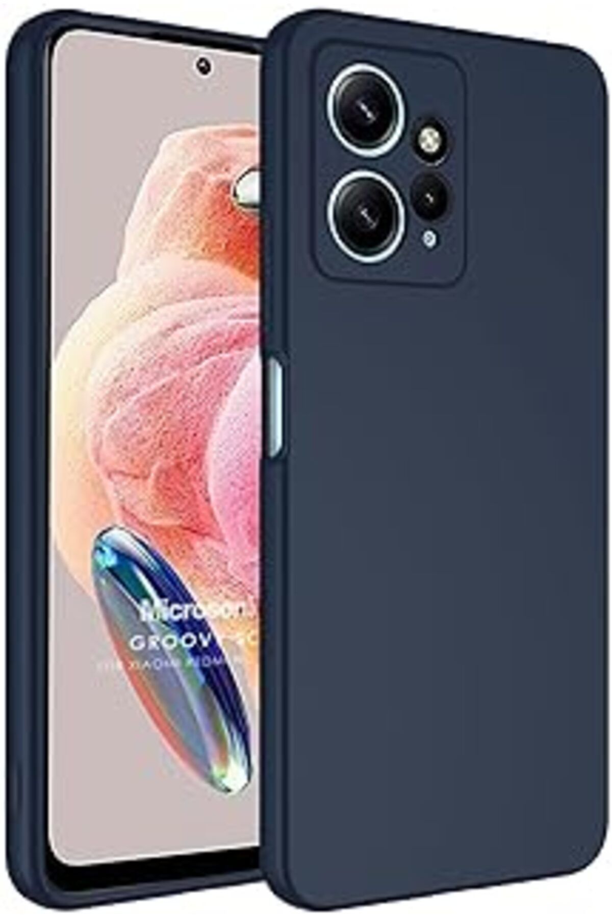 Pazarcan Microsonic Xiaomi Redmi Note 12 4G Için Kılıf Groovy Soft Lacivert [Redmi Note 12 4G Ile Uyumlu Kıl