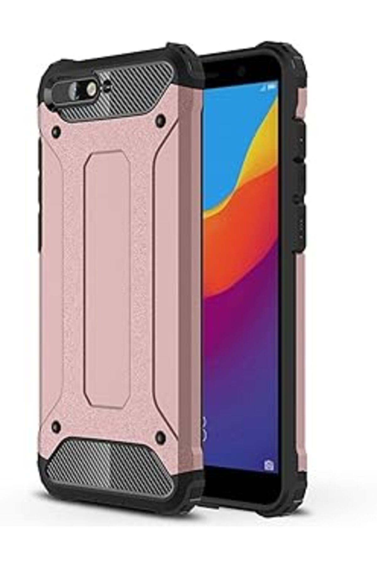 Pazarcan Microsonic Huawei Y6 2018 Için Kılıf Rugged Armor Rose Gold [Y6 2018 Ile Uyumlu Kılıf - Rose Gold]