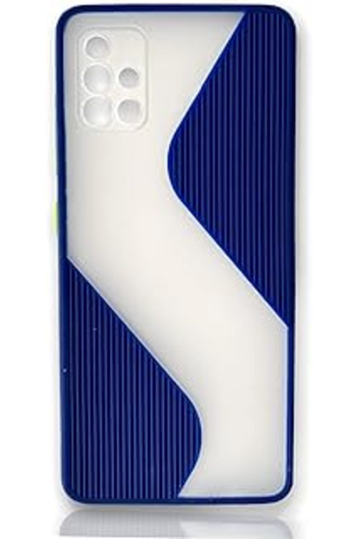Pazarcan Cupcase®Apple Galaxy A51 Uyumlu Kılıf Su Yolu Tasarımlı Yarı Transparan Şeffaf Kamera Lens Korumalı