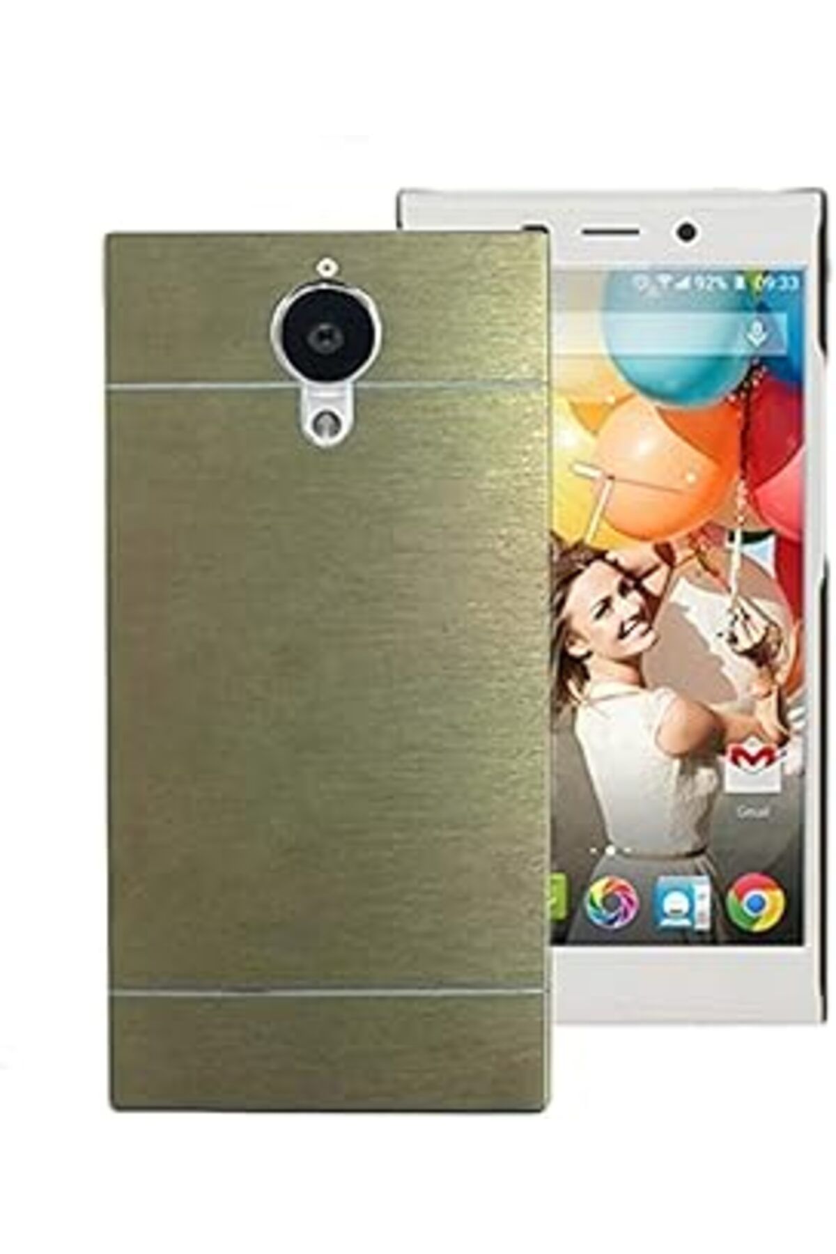 Pazarcan Microsonic, Telefon Kılıfı, General Mobile Discovery Elite Hybrid Metal, Gold