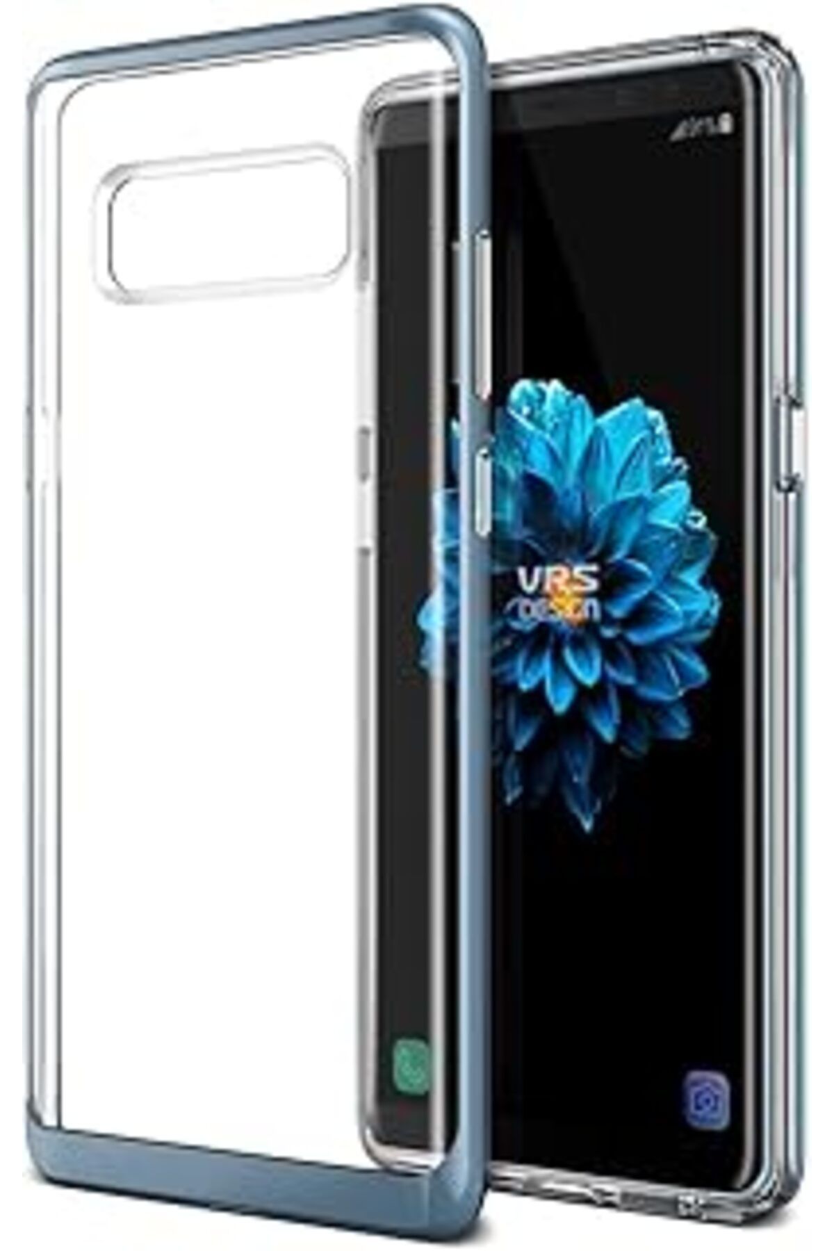 Qedii Vrs Design Vrs87569 Galaxy Note 8 Crystal Bumper Kılıf Blue Coral