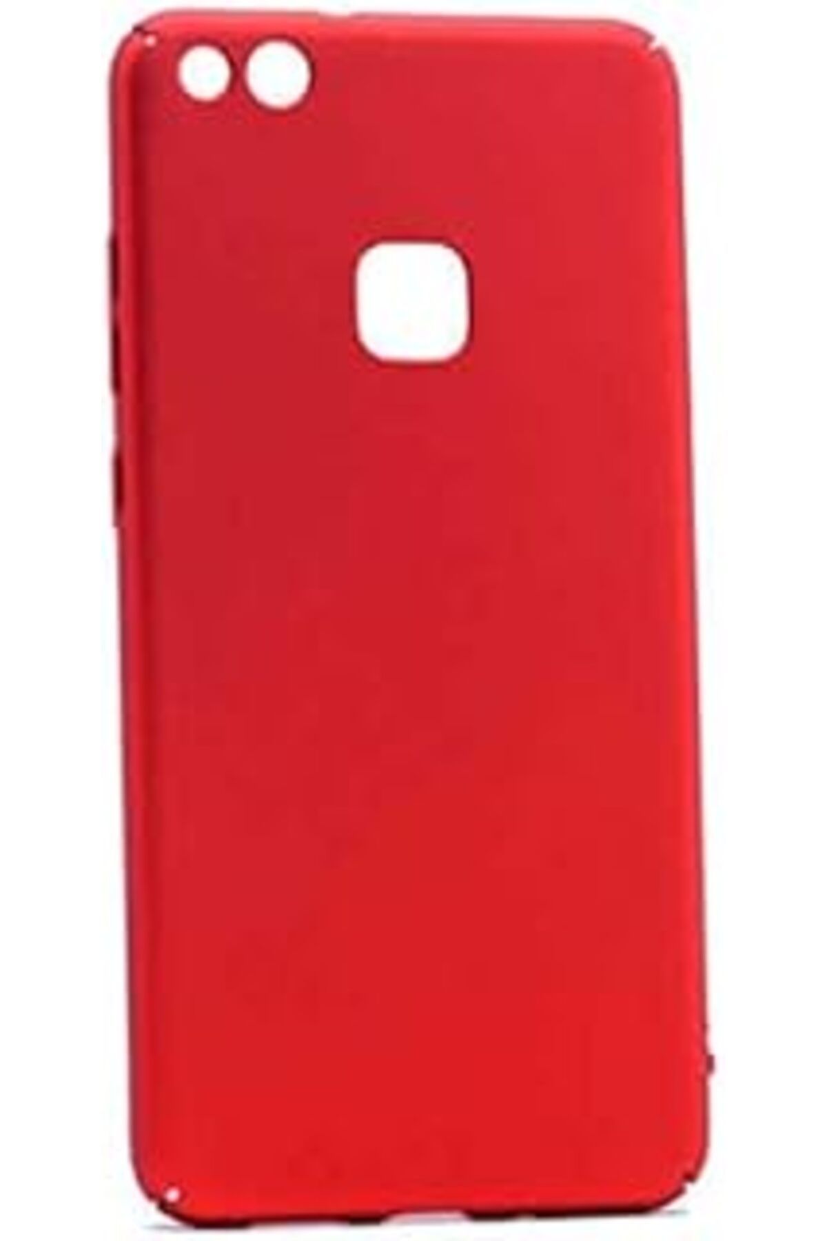 Pazarcan Huawei P9 Lite 2017 Uyumlu Sert Rubber Silikon Kılıf (Kırmızı)
