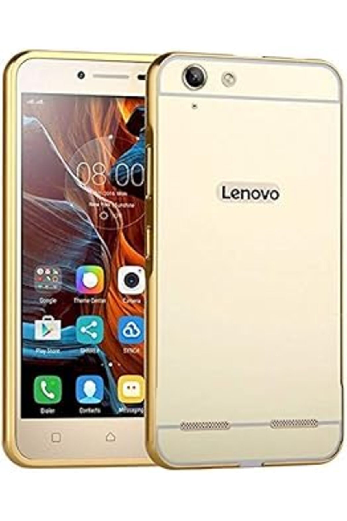 Pazarcan Microsonic 10121 Vibe K5 Kılıf Luxury Mirror, Altin