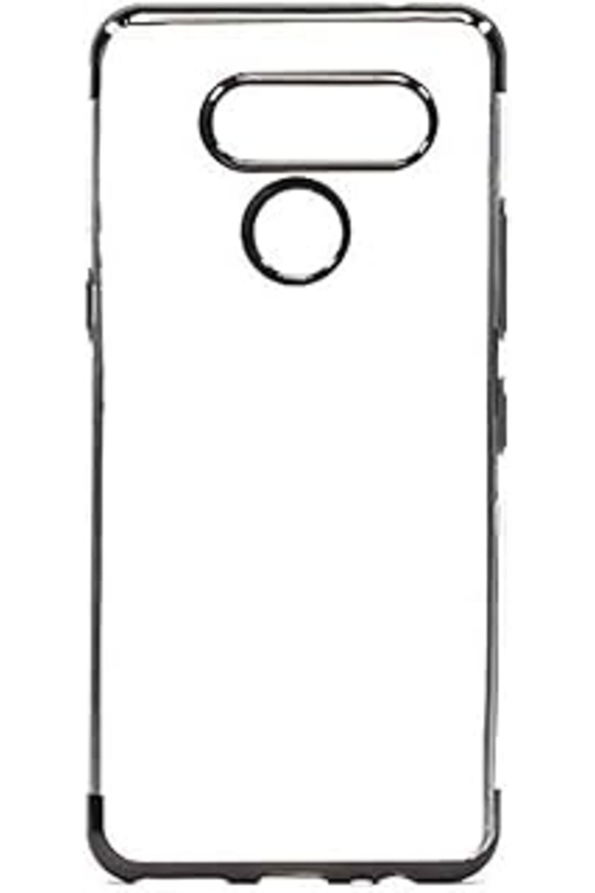 Qedii Kny Lg K50S İçin Kılıf, 4 Köşe Renkli Şeffaf Laser, Silikon, Siyah