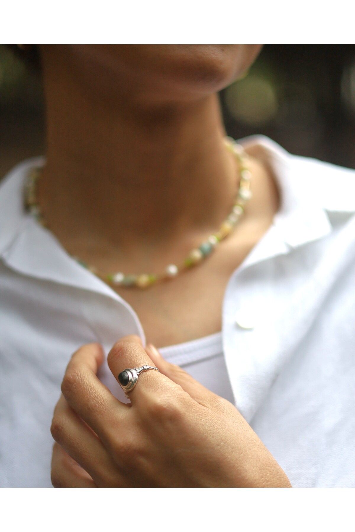 Rinacre Atelier Labradorit Vintage Gümüş Yüzük