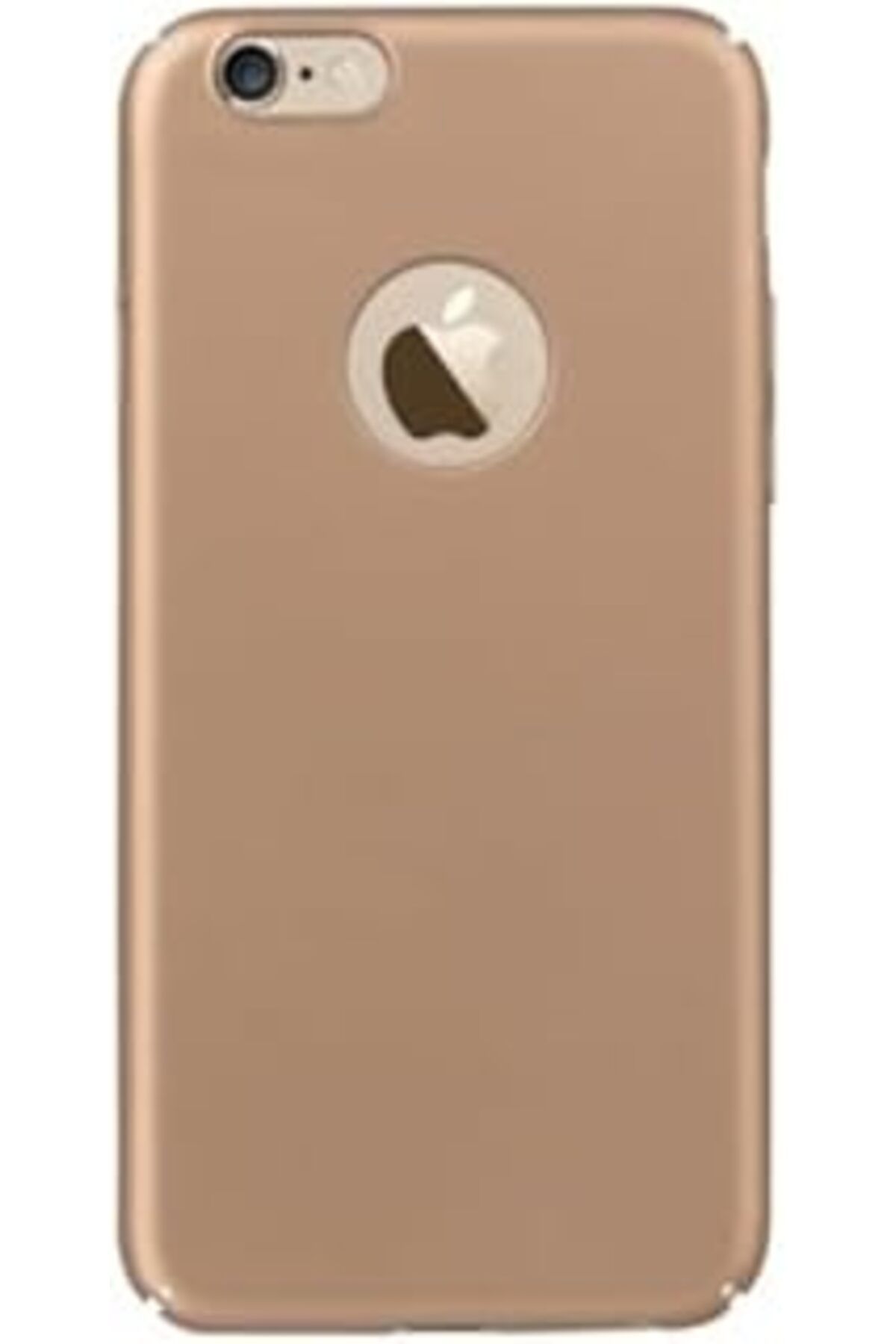 Pazarcan Iphone 8 Uyumlu Sert Rubber Silikon Kılıf (Altın Rengi)