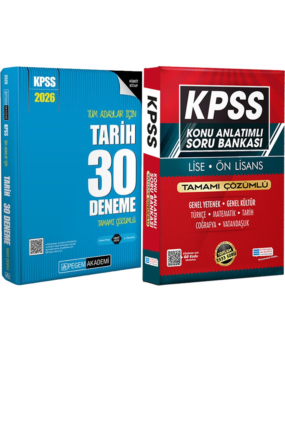 Pegem Akademi Yayıncılık 2026 KPSS Tüm Adaylar İçin Tarih 30 Deneme Çözümlü - Lise Önlisans Konu Ant. Soru